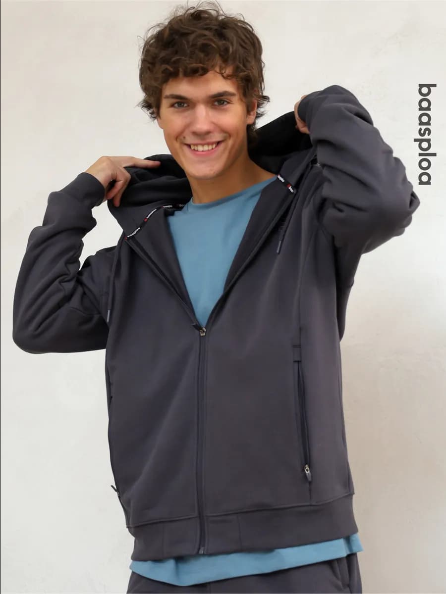 Зип худи оверсайз на молнии без начеса