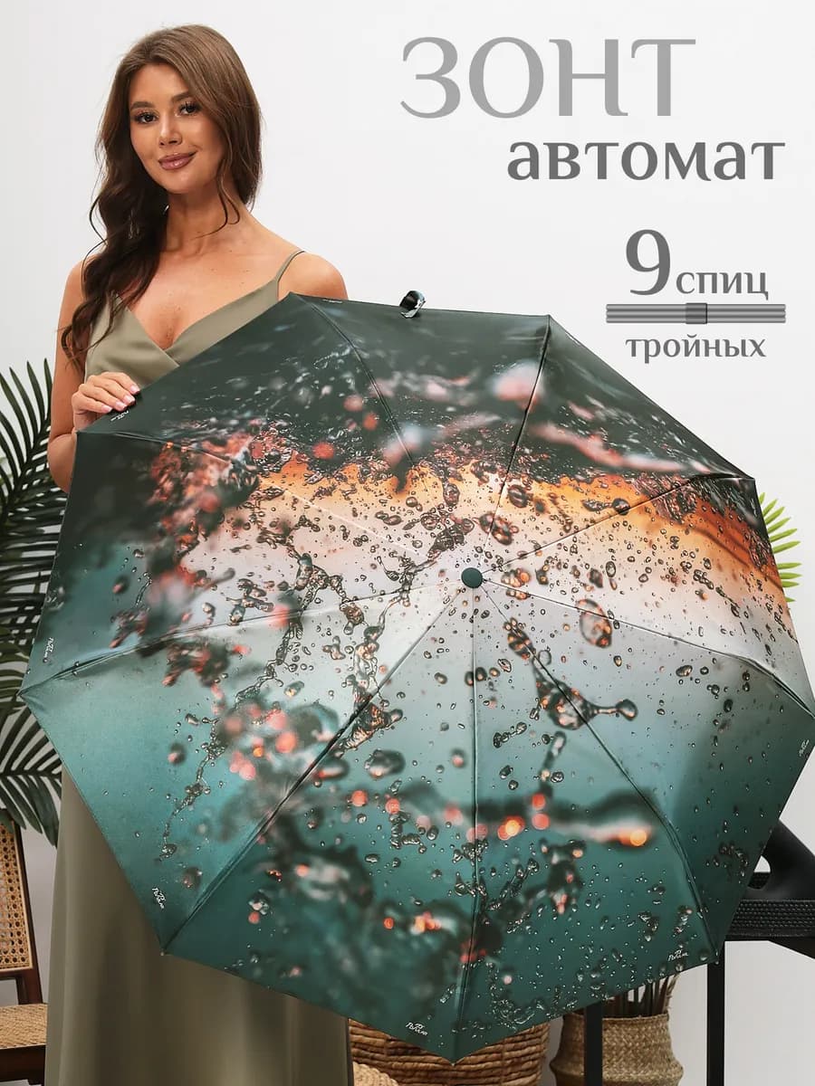 Зонт автомат антиветер складной