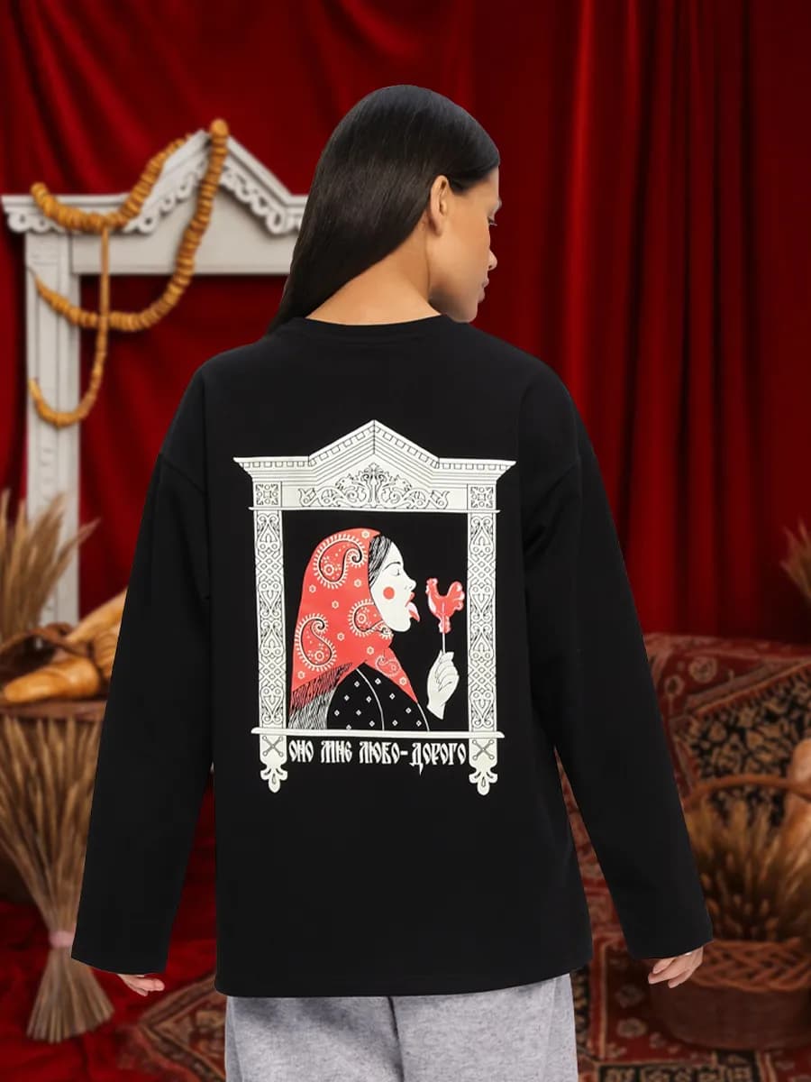 Лонгслив оверсайз Русский стиль