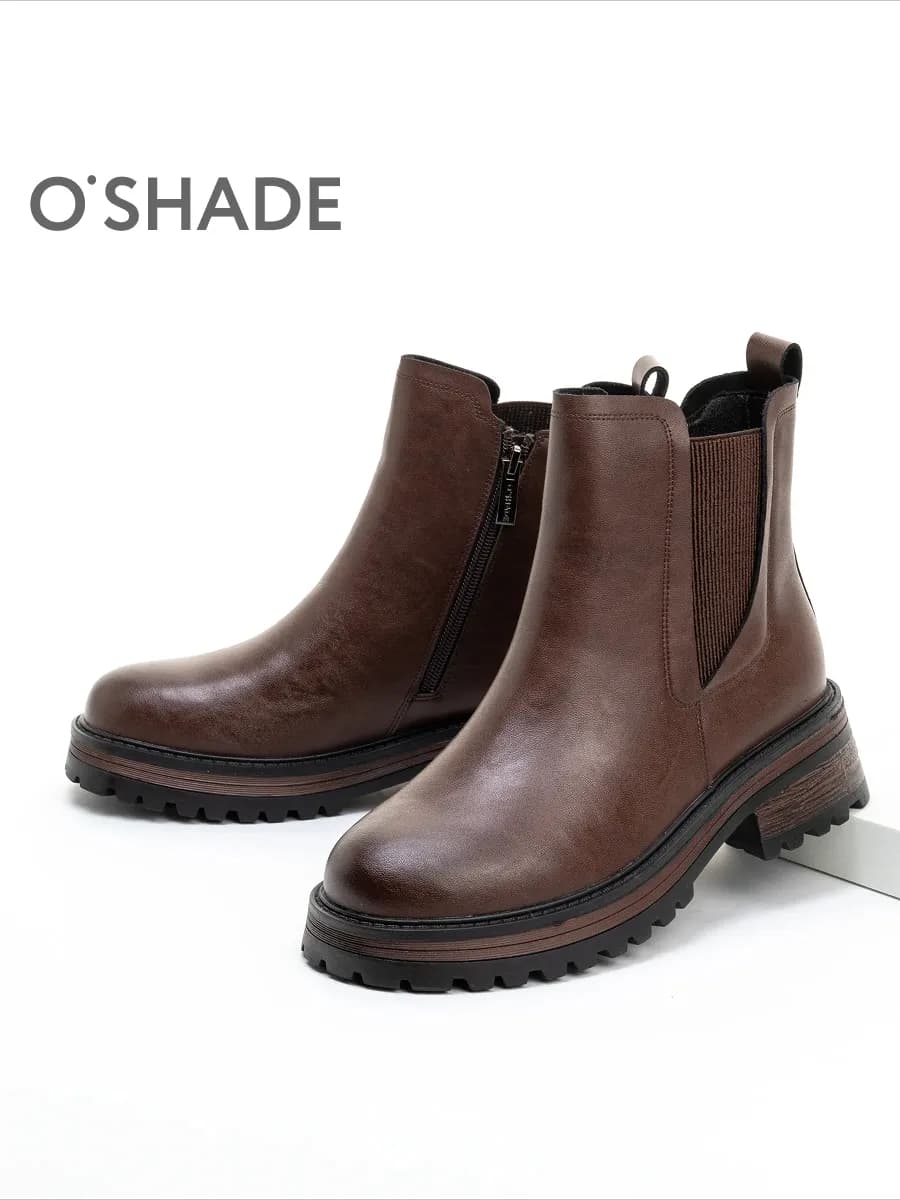 Ботинки женские демисезонные коричневые