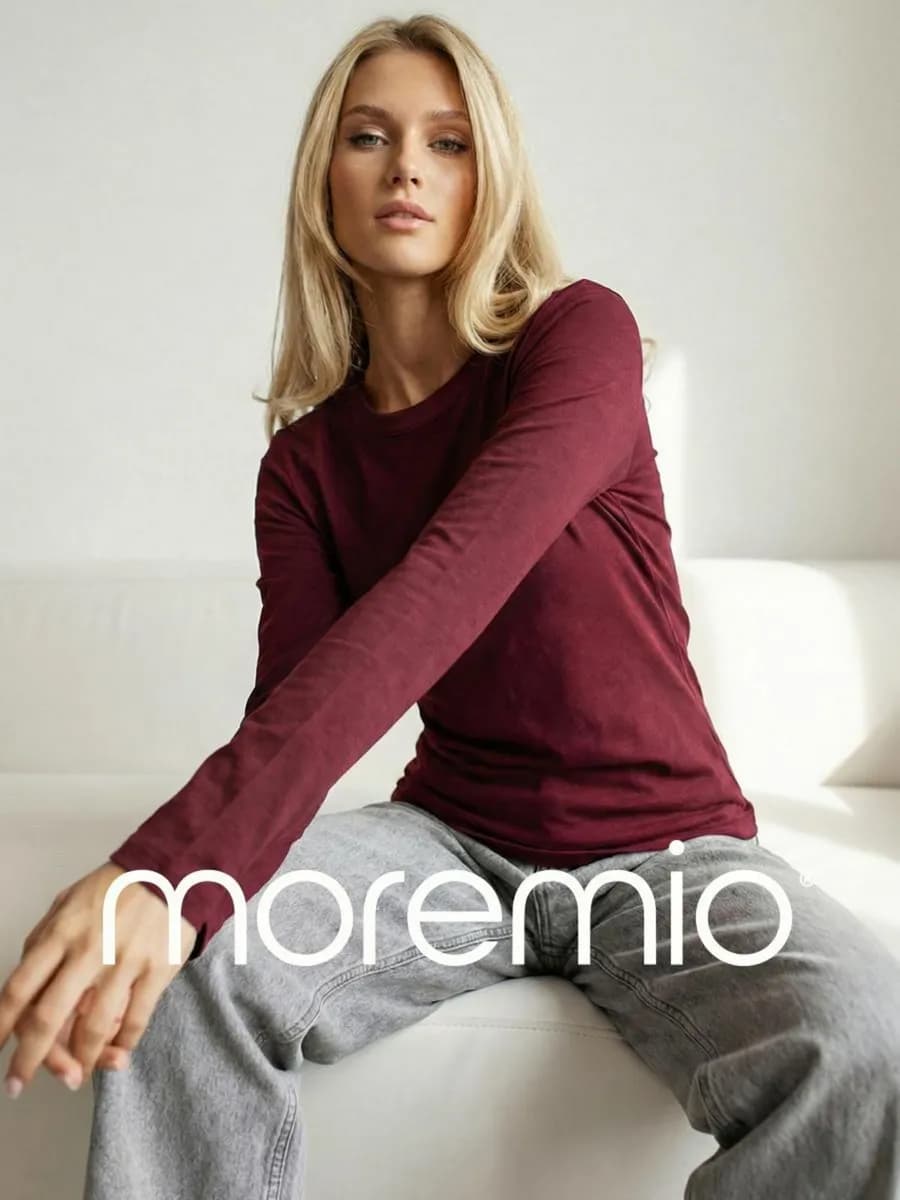 Тонкий лонгслив с длинным рукавом