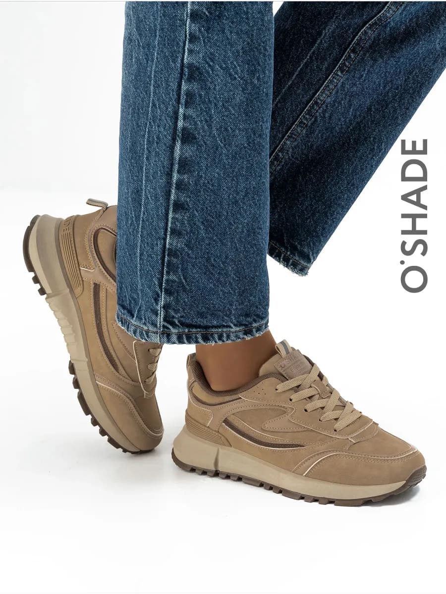 O'SHADE Кроссовки женские бежевые