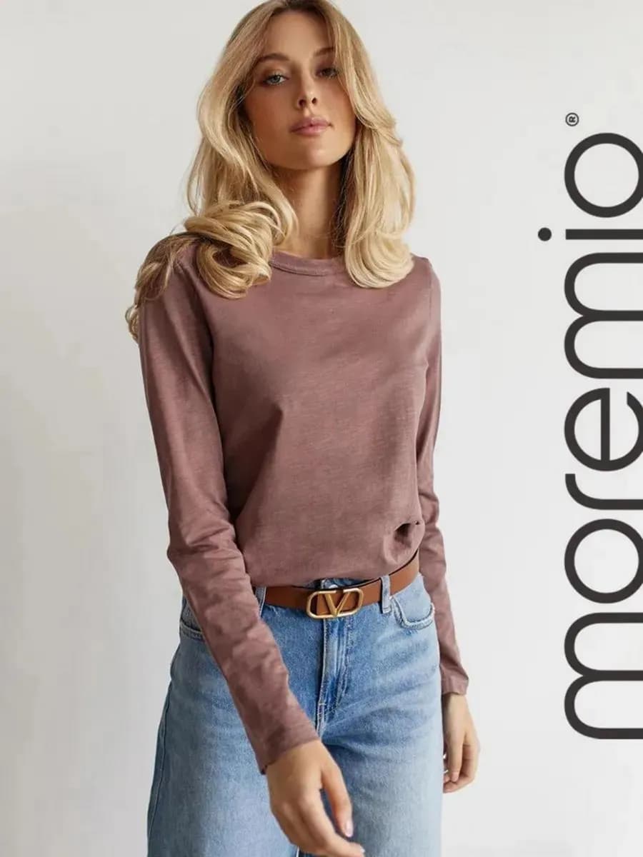 Базовый лонгслив с длинным рукавом