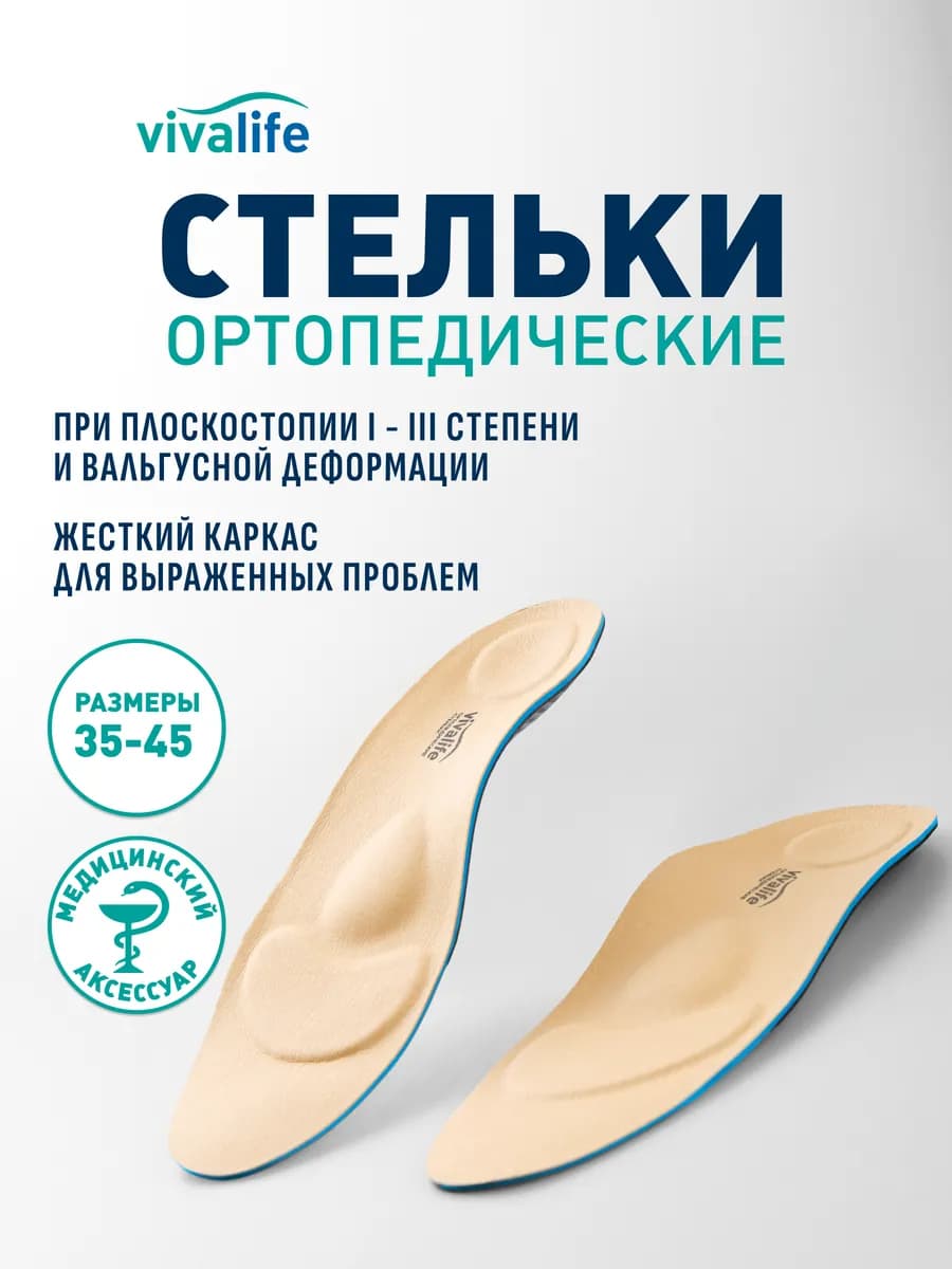 Ортопедические стельки от плоскостопия до 3 степени Ст-320.1