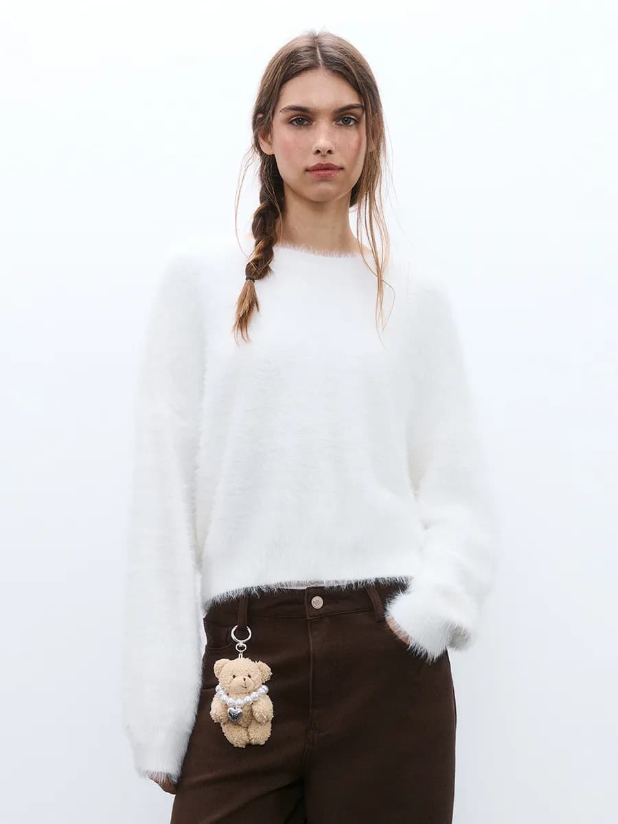 Джемпер вязаный пушистый