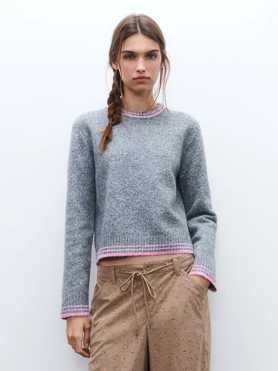 Джемпер вязаный с шерстью