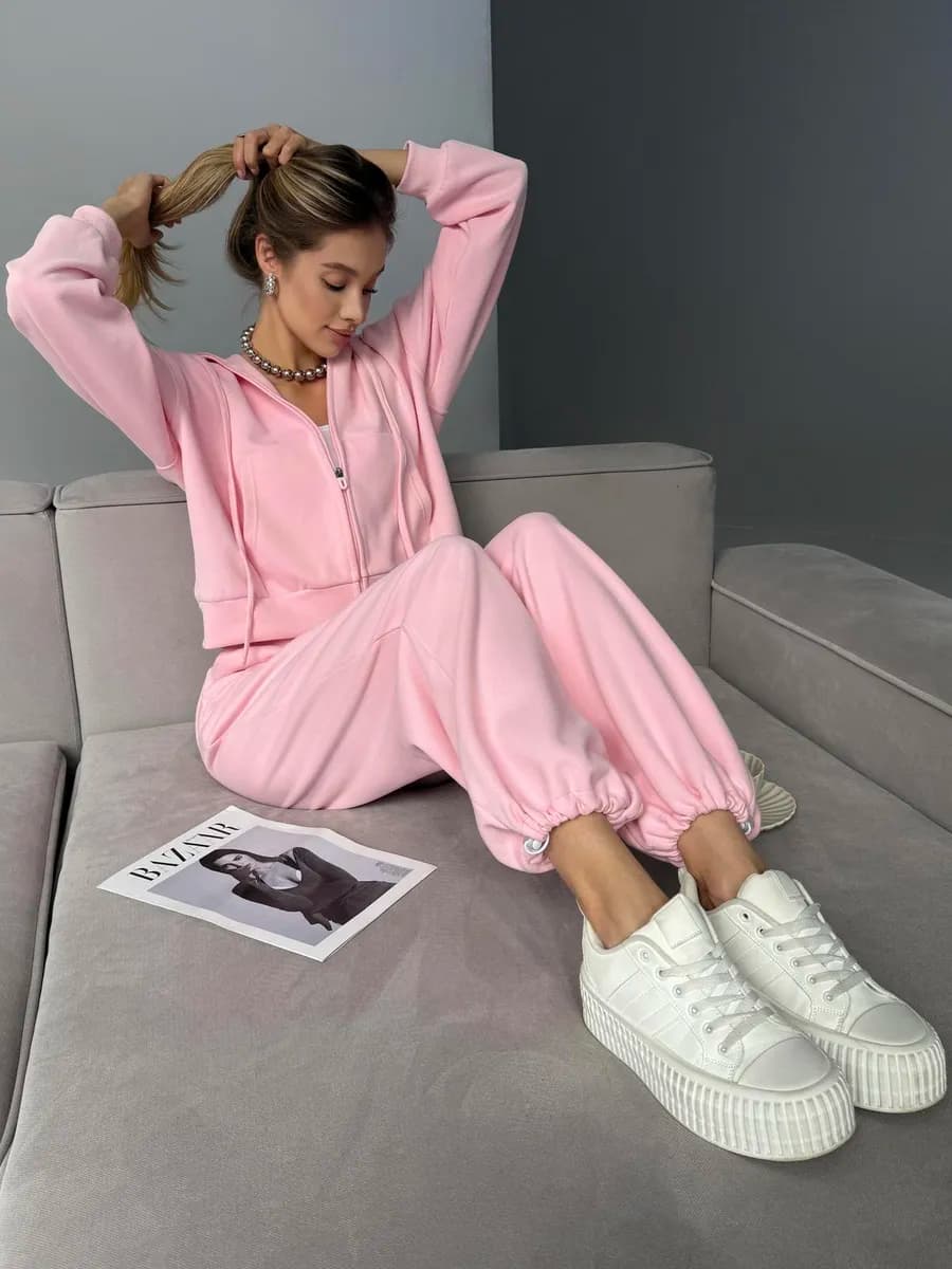 Костюм спортивный на молнии оверсайз