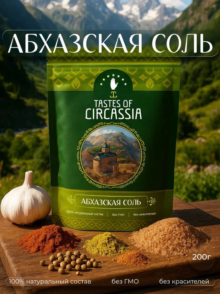 Абхазская Соль настоящая, Специи Кавказа, Приправа