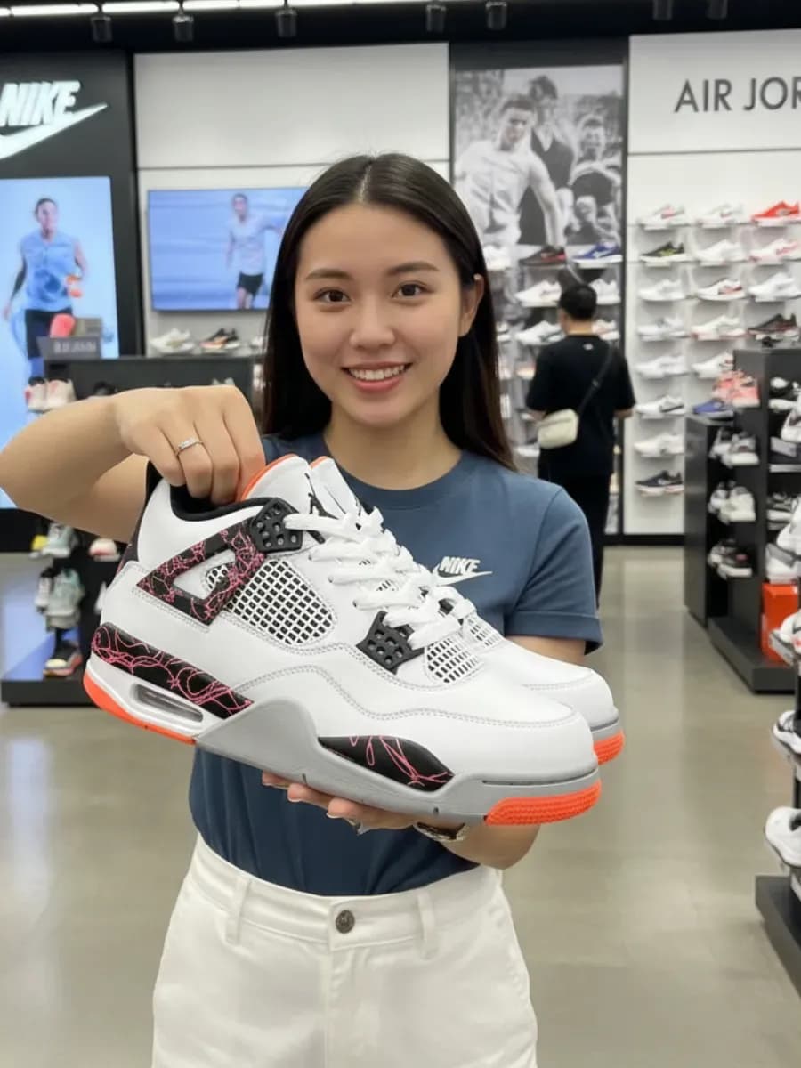 Кроссовки демисезонные AIR JORDAN 4 retro спортивные - фото 1