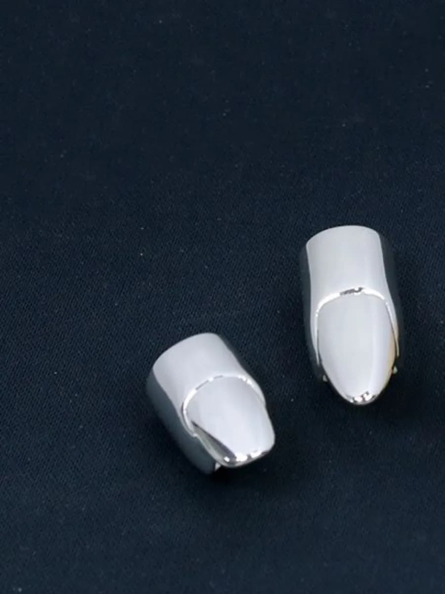 Кольцо на ноготь, серебристый 2шт