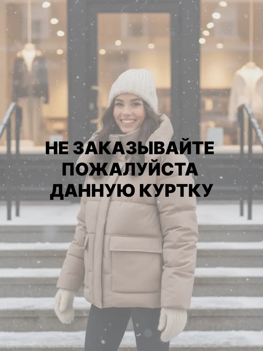 Куртка зимняя с капюшоном и кулиской