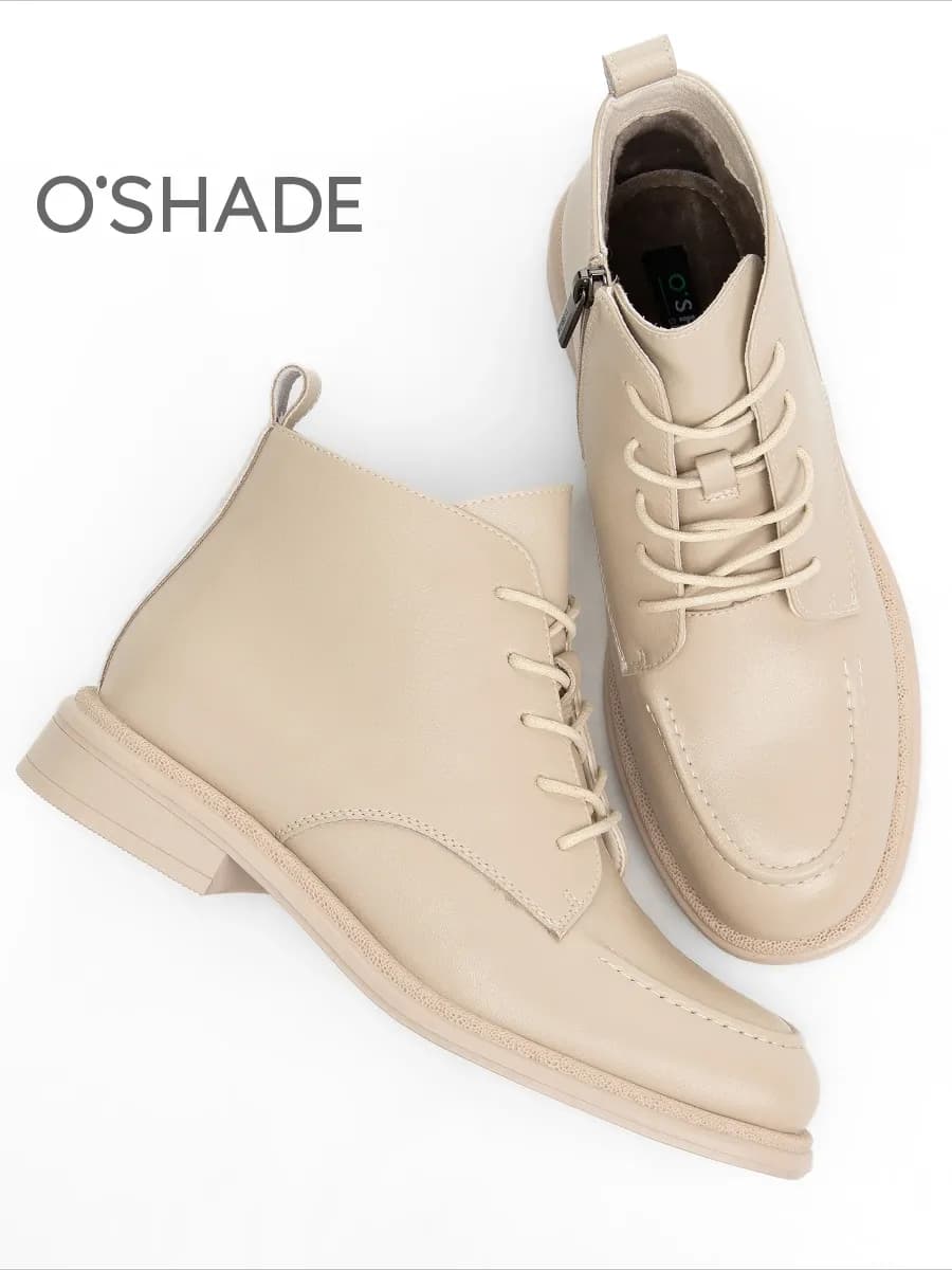 Ботинки осенние женские на низком каблуке