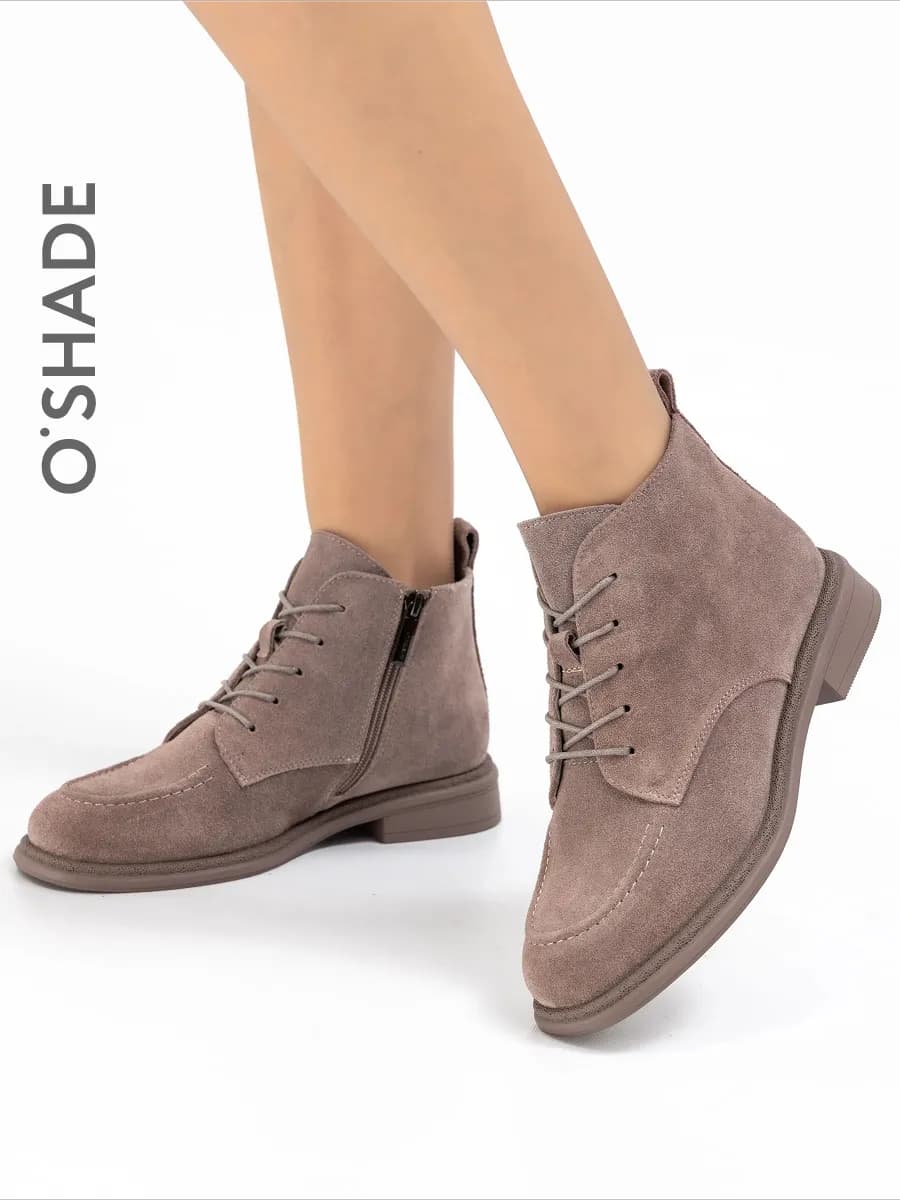 Осенние ботинки женские замшевые