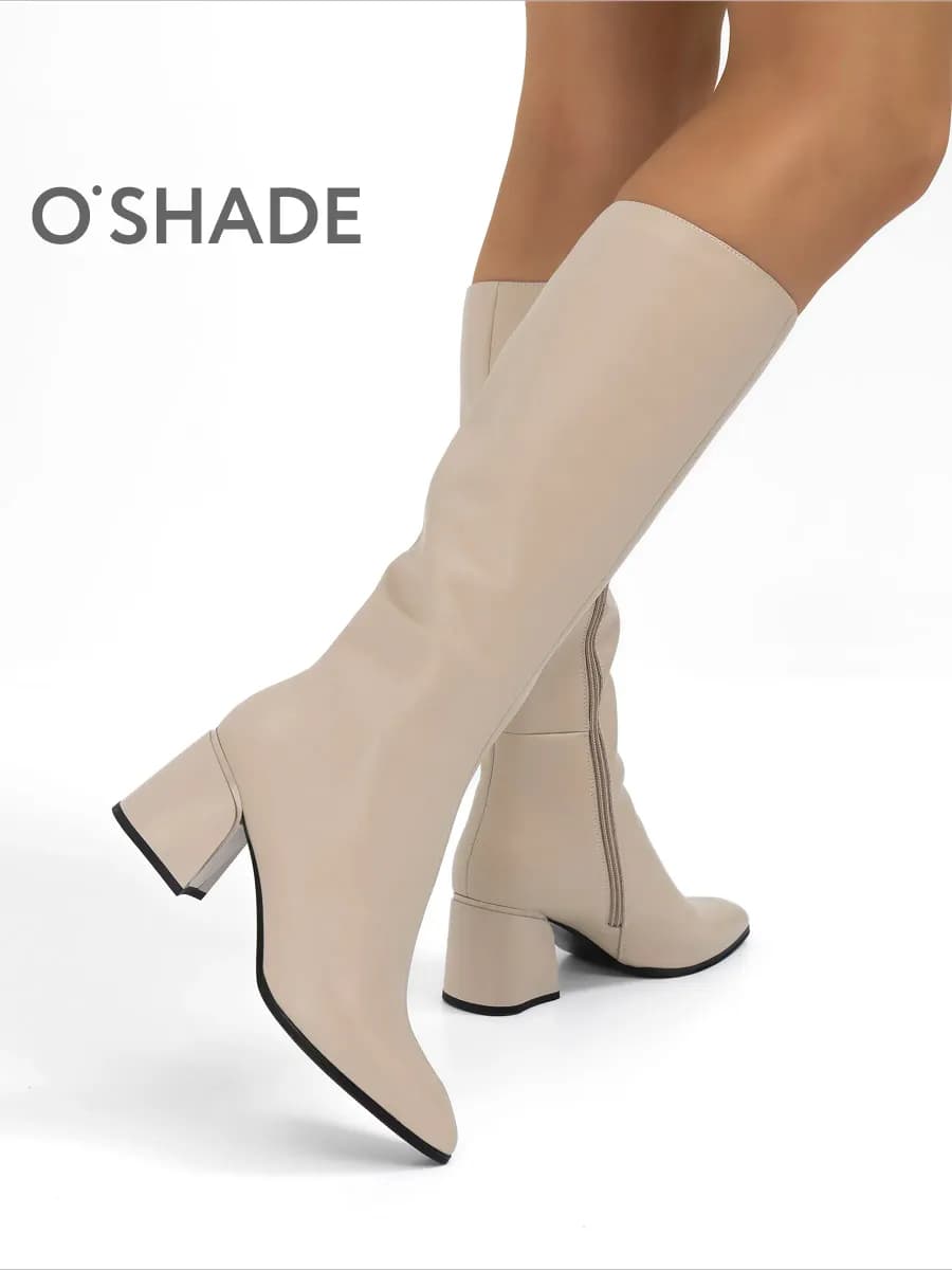 Сапоги женские демисезонные на каблуке