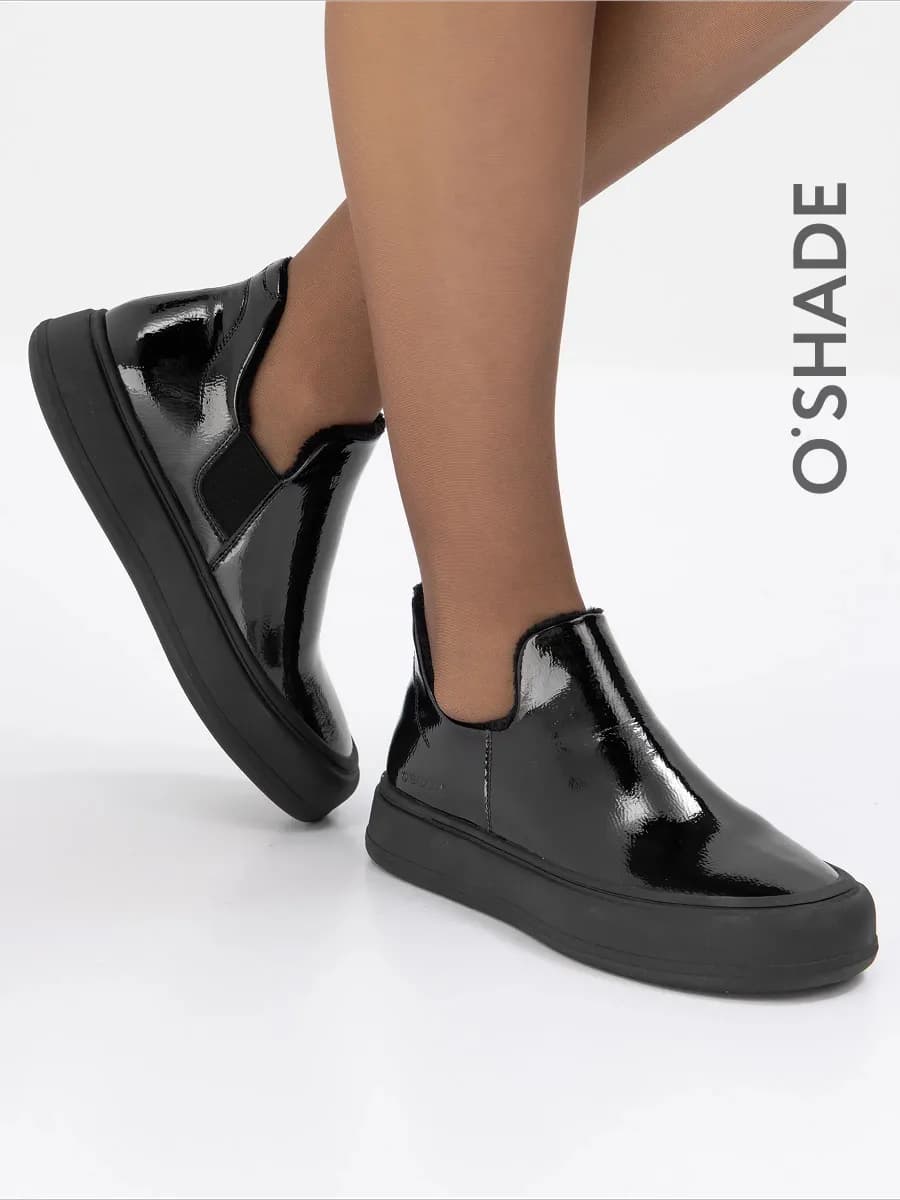 Лаковые ботинки женские демисезонные