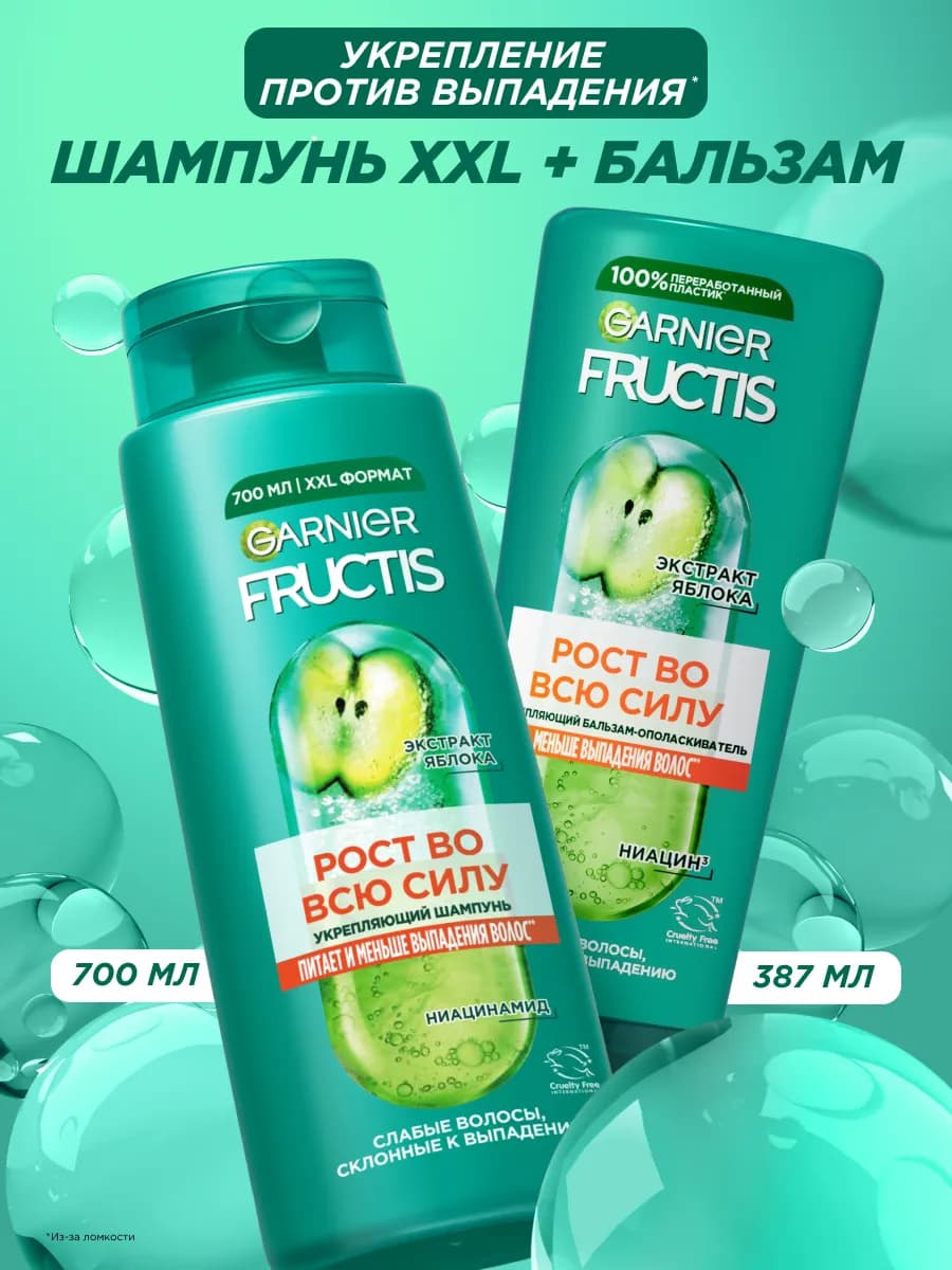 FRUCTIS Набор Шампунь и бальзам для волос с ниацинамидом