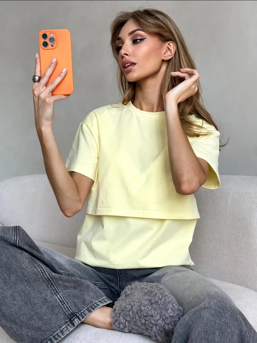 Футболка для кормления грудью