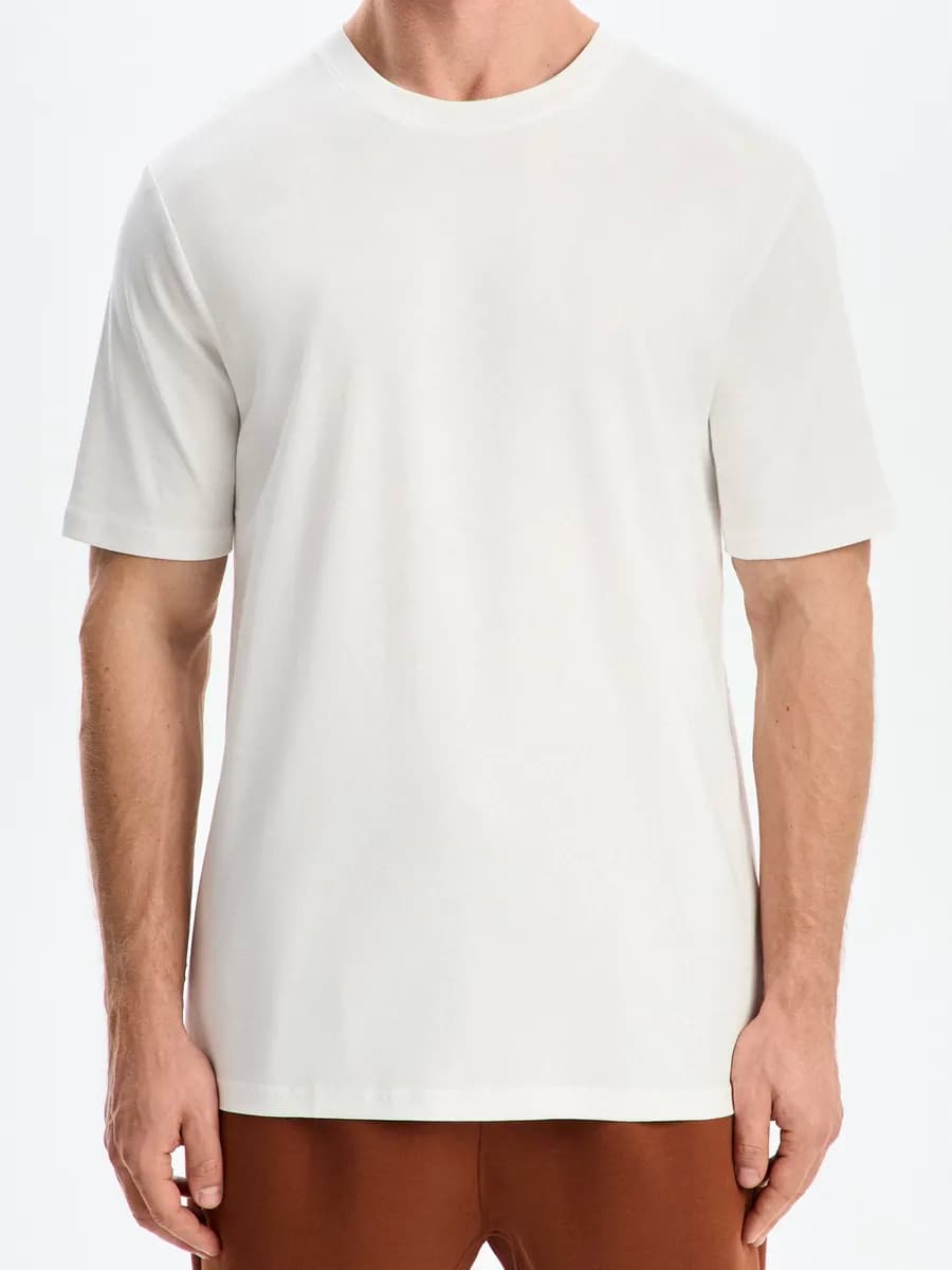 Футболка мужская базовая хлопок однотонная