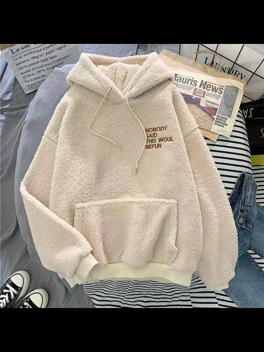 толстовка плюшевая с капюшоном