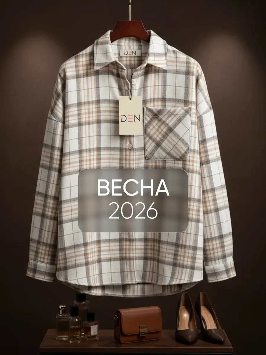 Рубашка в клетку оверсайз