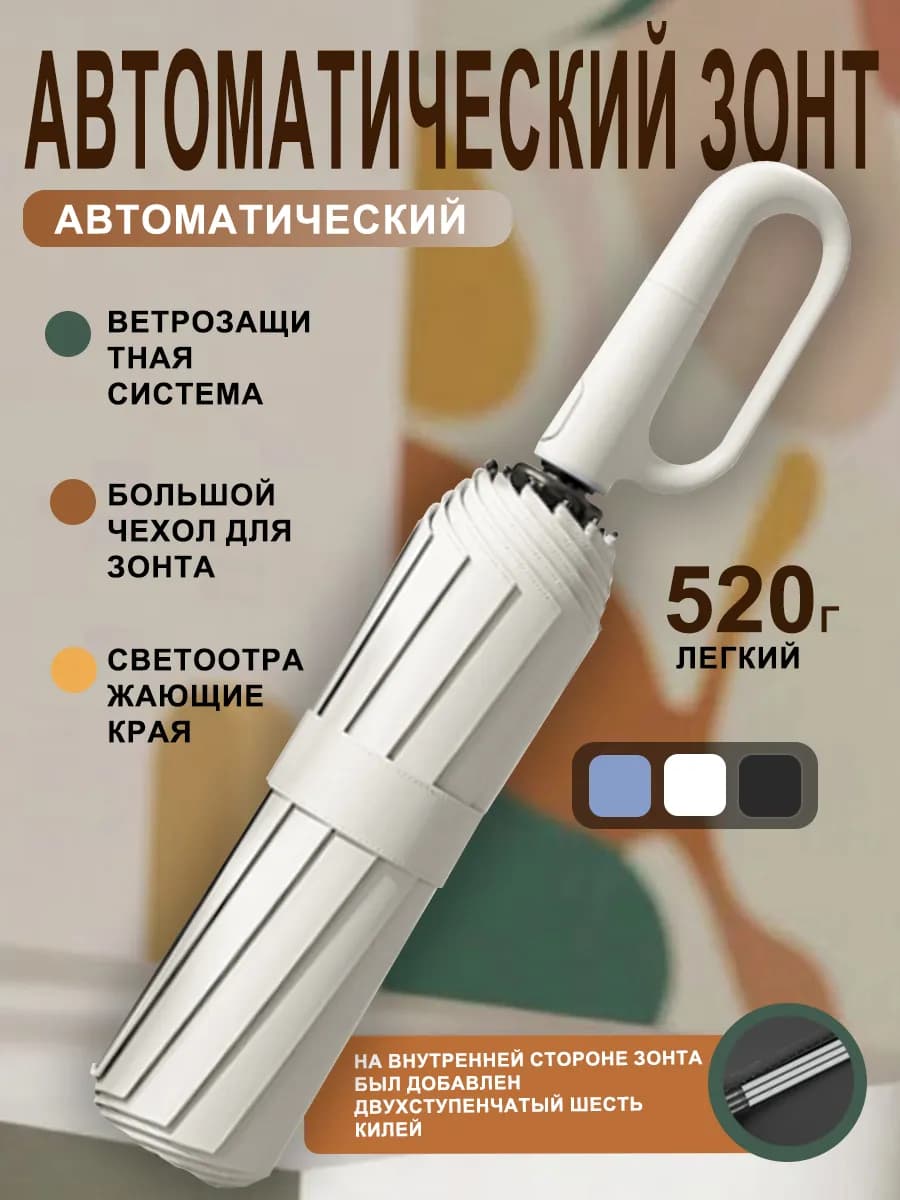 Зонт женский автомат антиветер складной подарок подруге