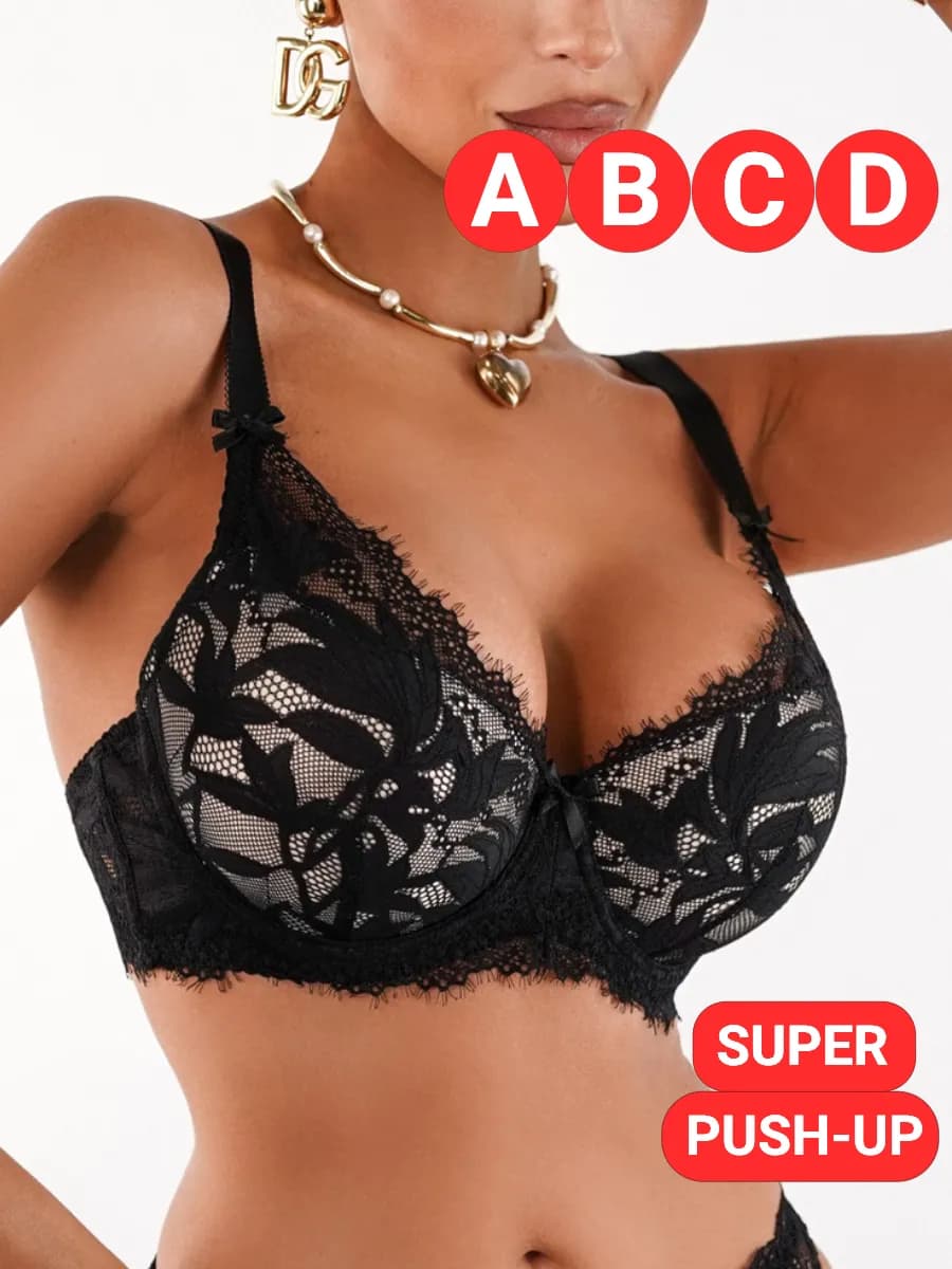 Бюстгальтер пушап кружевной нижнее белье