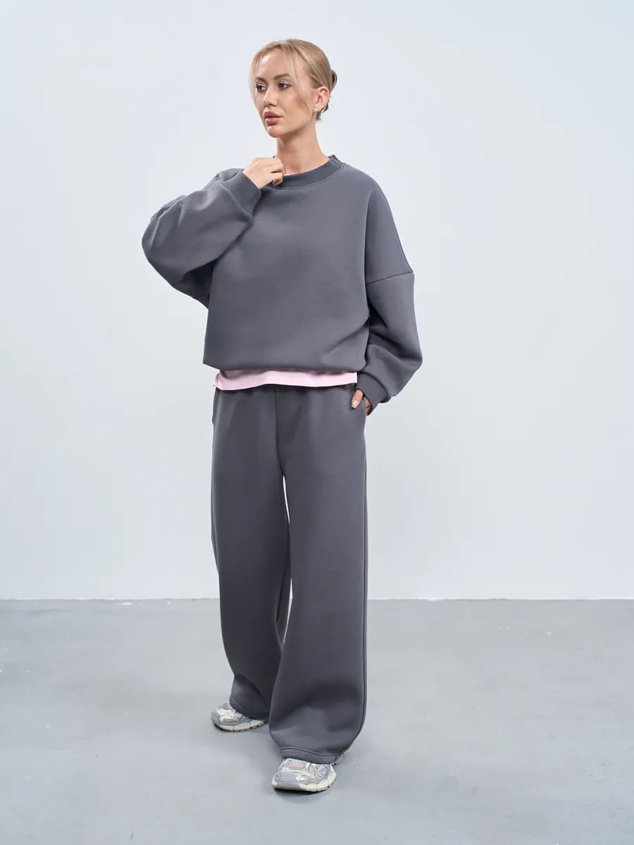 Костюм спортивный теплый оверсайз с начесом