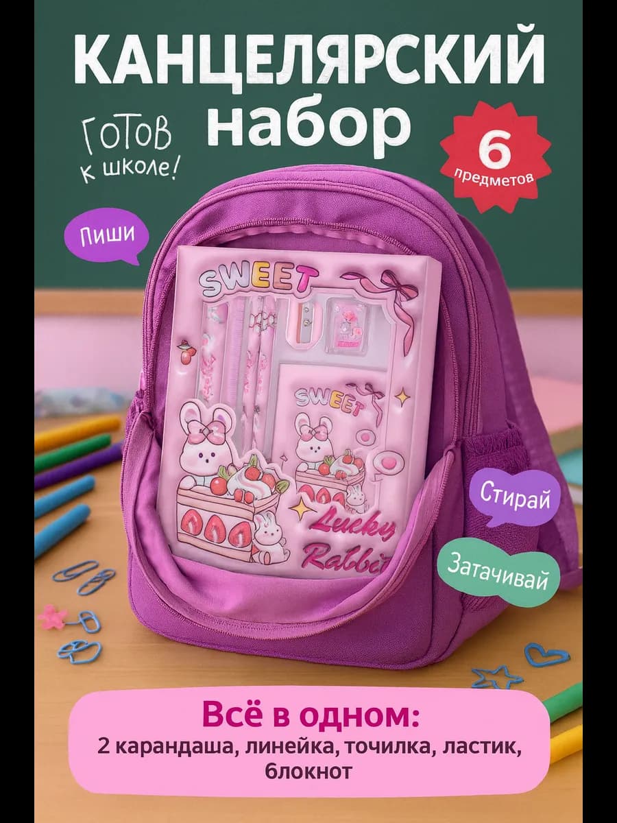 Канцелярия для школы комплект для младших классов