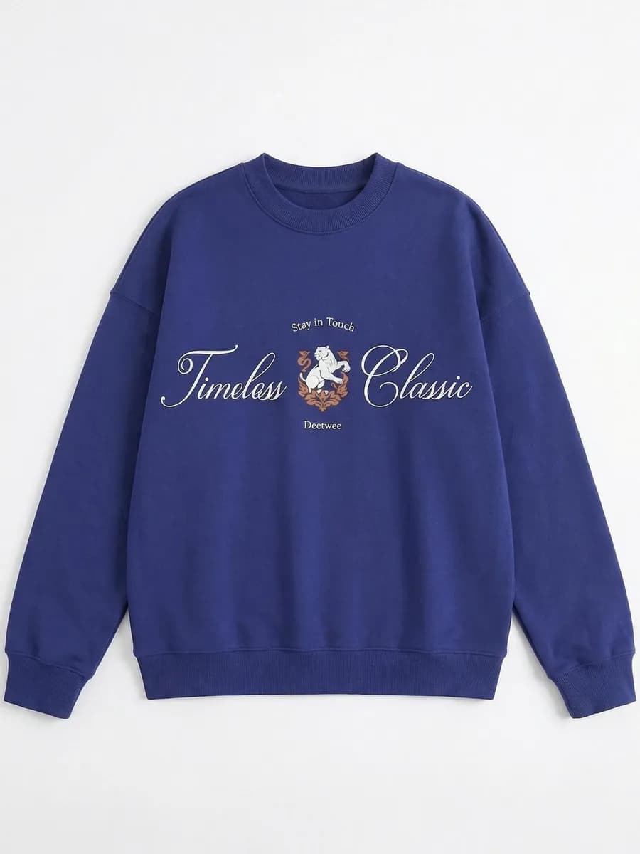 Свитшот с начесом тёплый с принтом