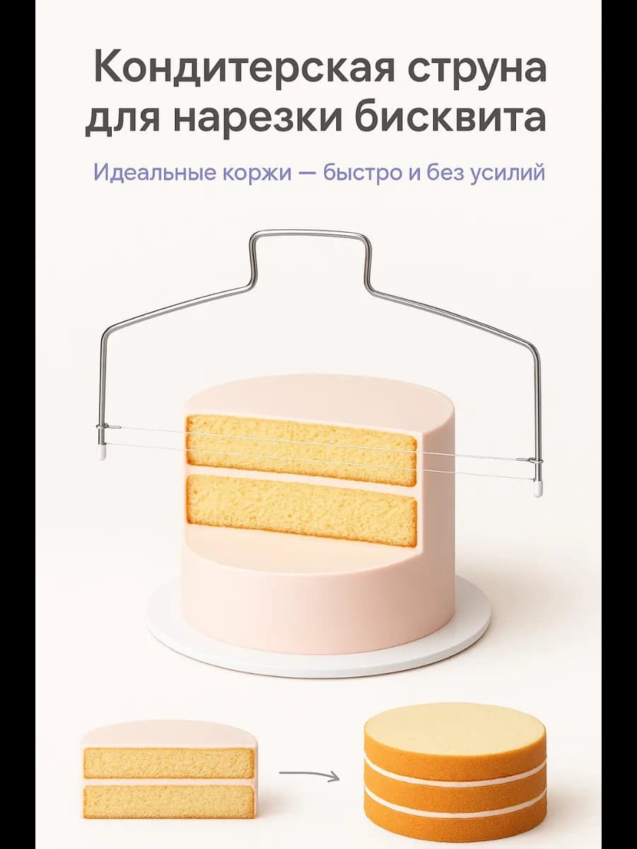 Кондитерская струна нож для нарезки бисквита торта