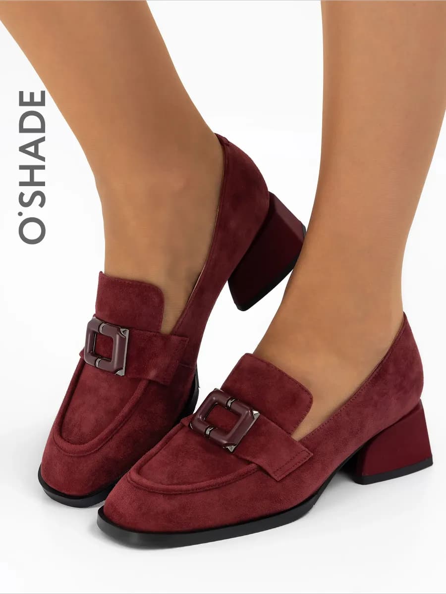 Туфли бордовые женские