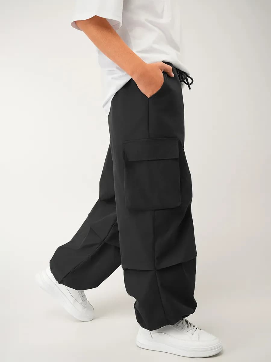 Брюки карго детские широкие парашюты джоггеры для подростков - фото 1