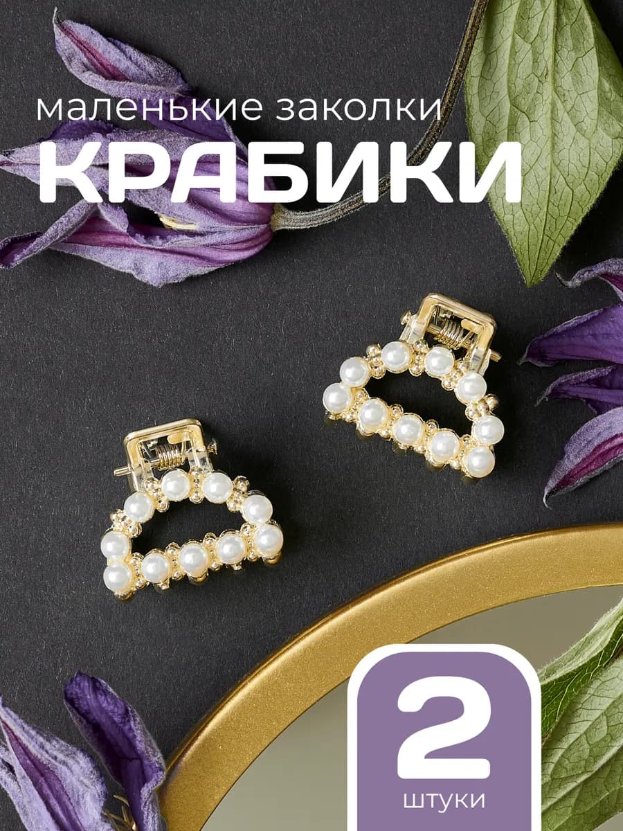 Крабики для волос маленькие набор 2 шт