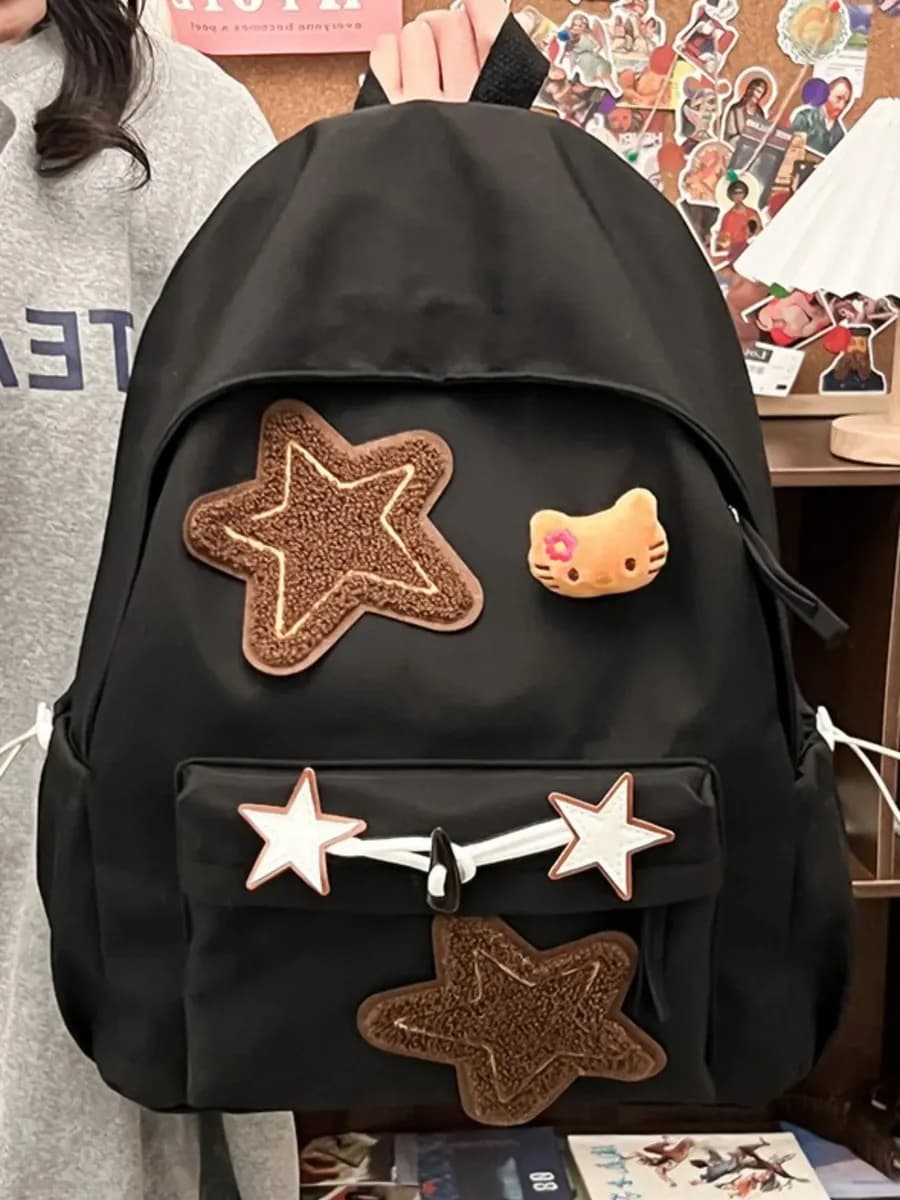 Рюкзак школьный для подростка со звездами корейский y2k