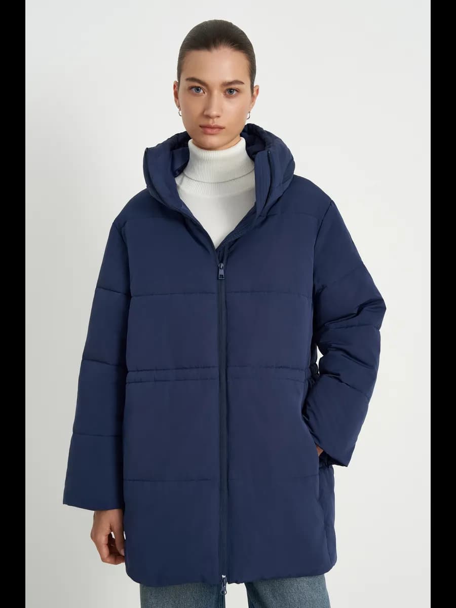 Полупальто стеганое с воротником