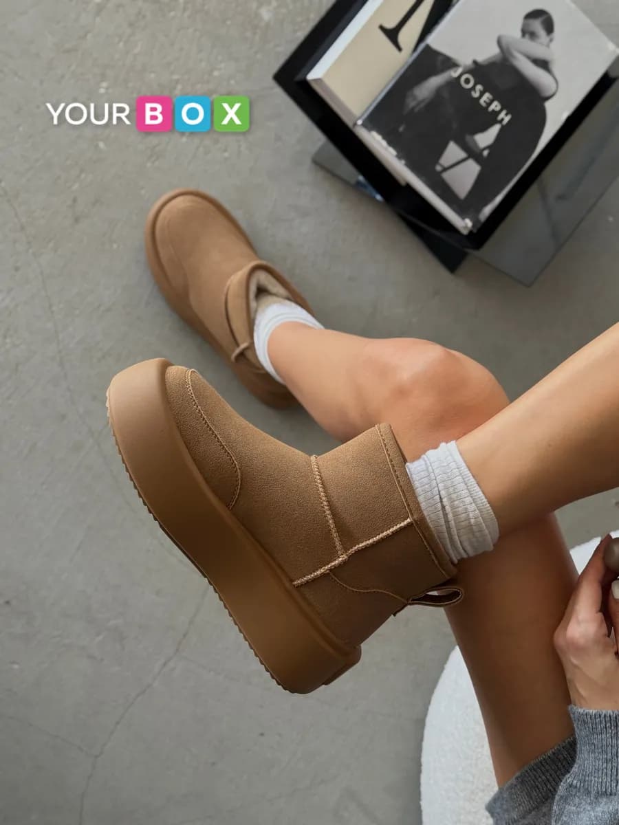 Зимние угги на платформе - фото 1