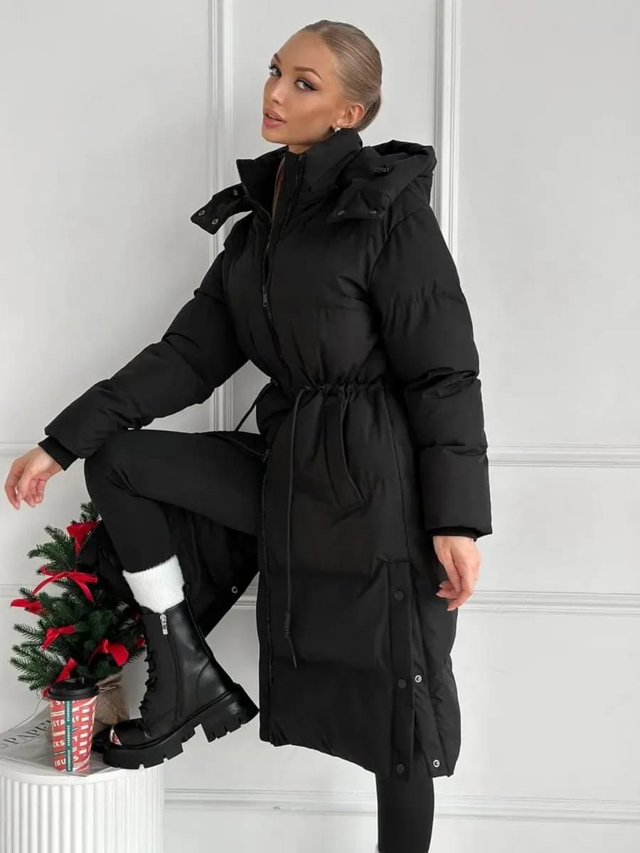 Куртка зимняя длинная с капюшоном