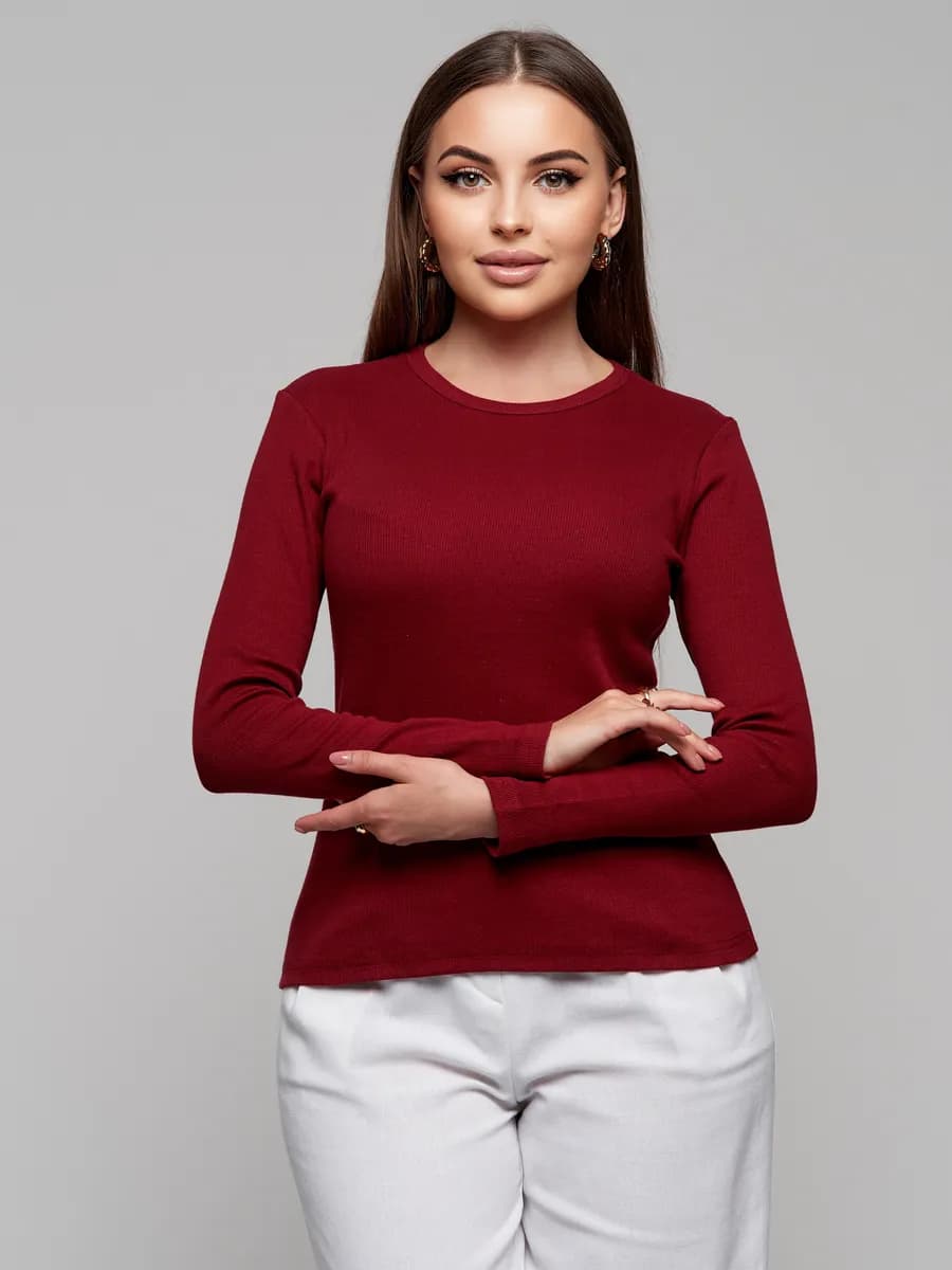 Лонгслив базовый в рубчик