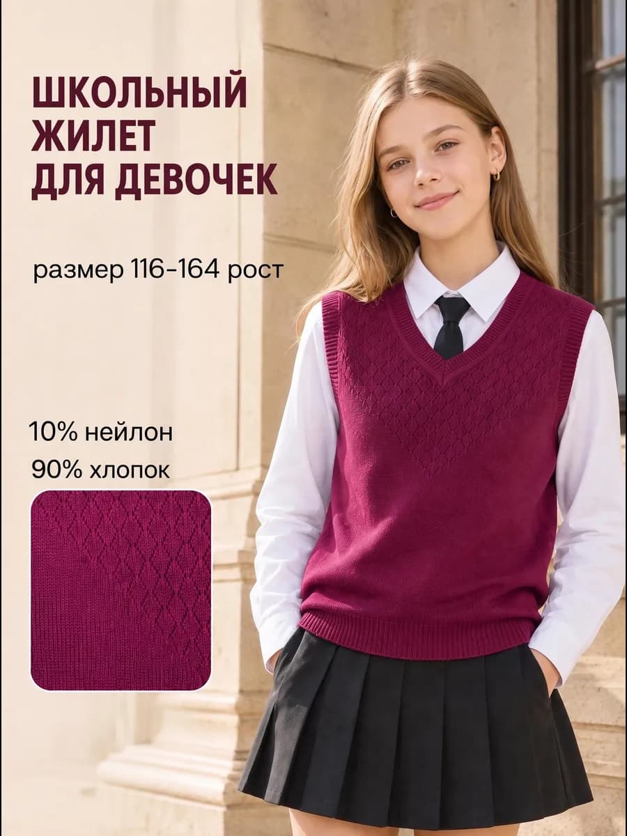 Жилет школьный для девочки