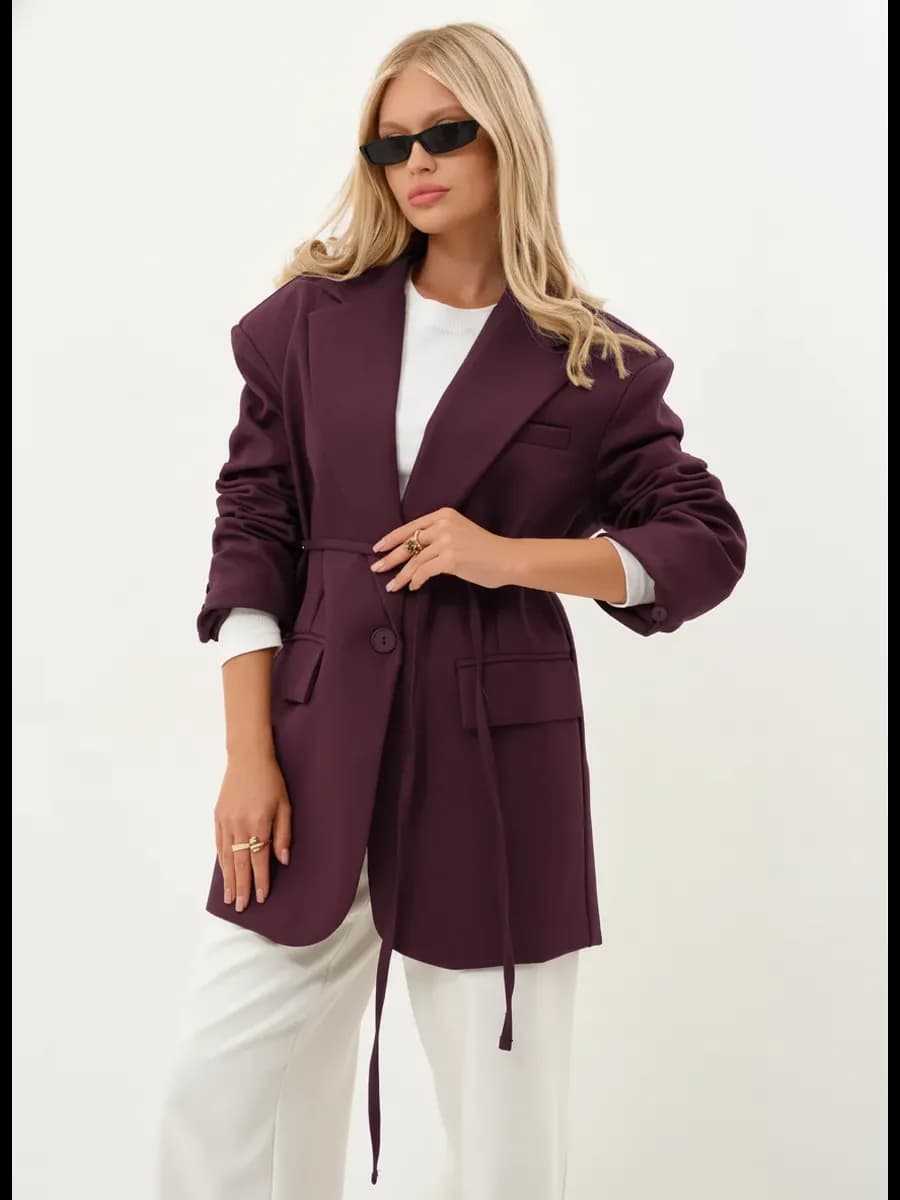 Пиджак с мужского плеча оверсайз удлиненный