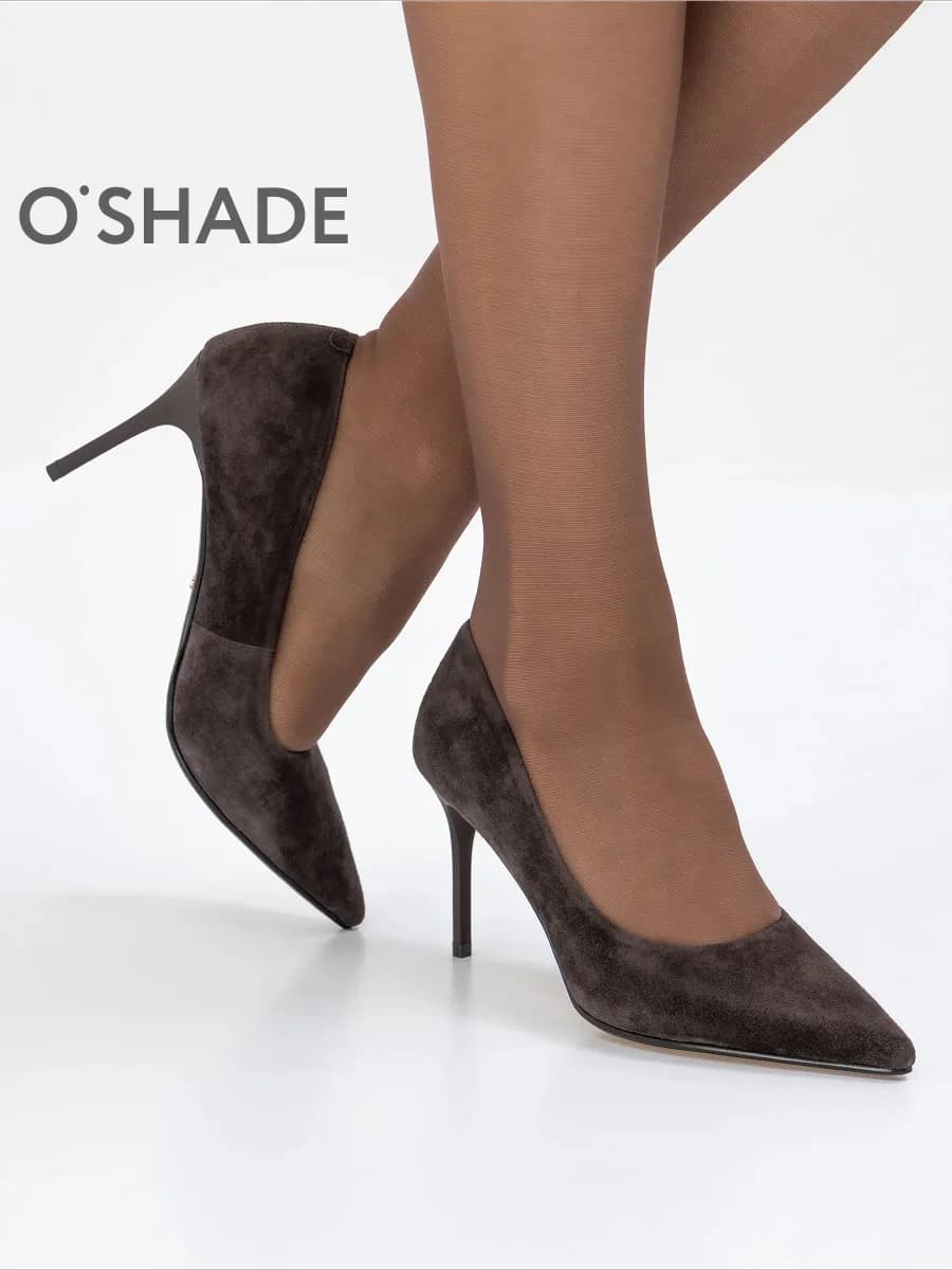 Туфли коричневые женские на каблуке