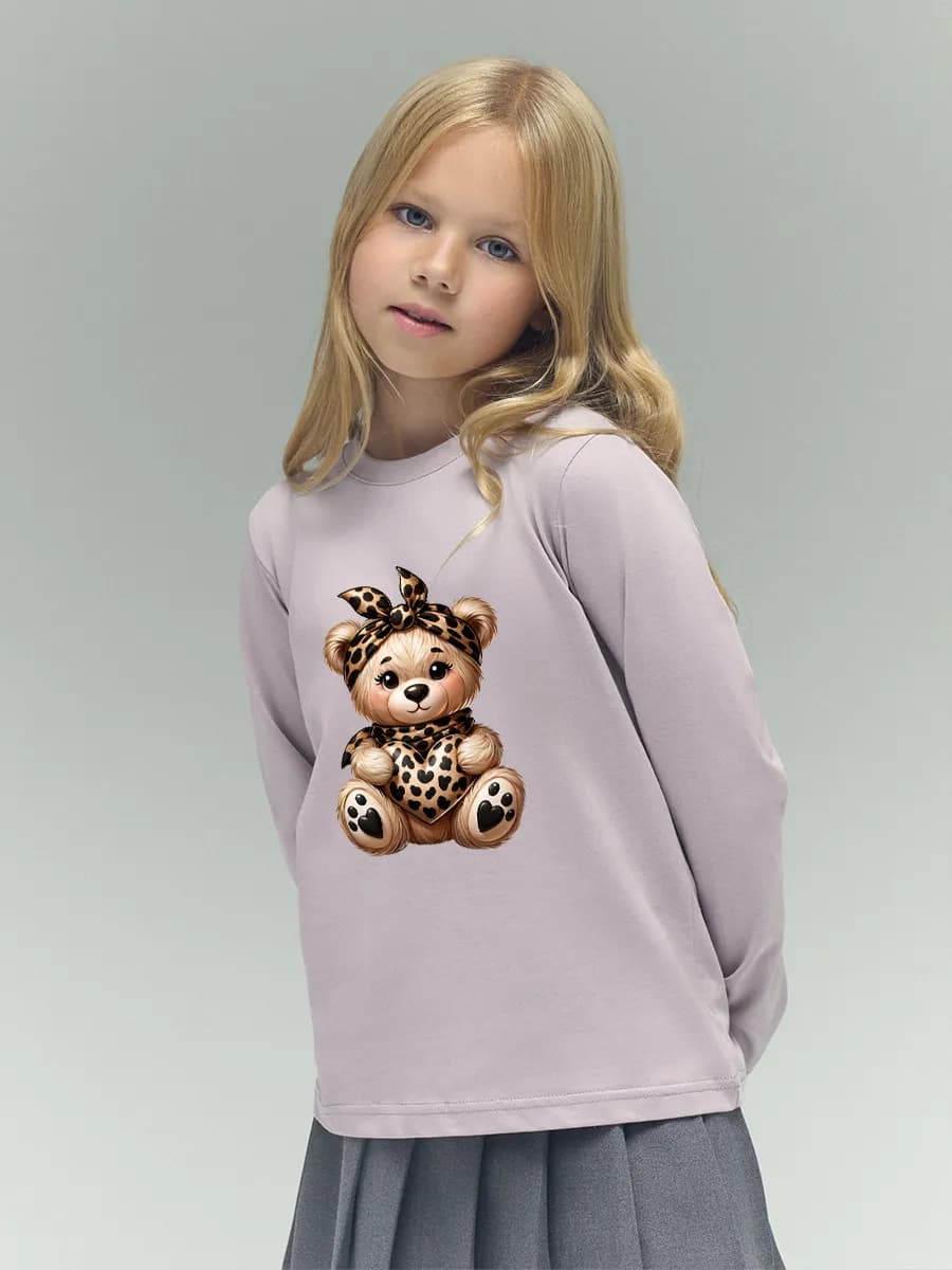 Лонгслив с принтом детский