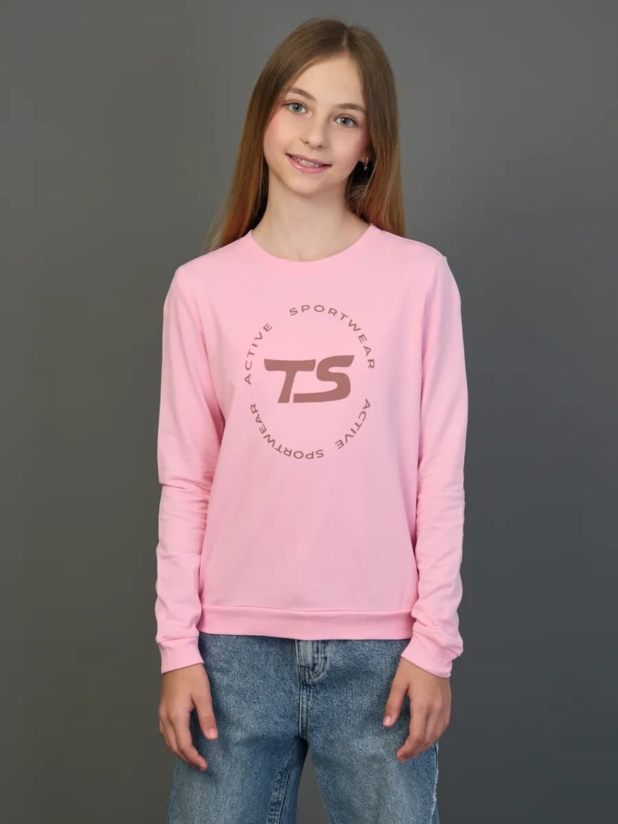 Толстовка свитшот без начеса с принтом