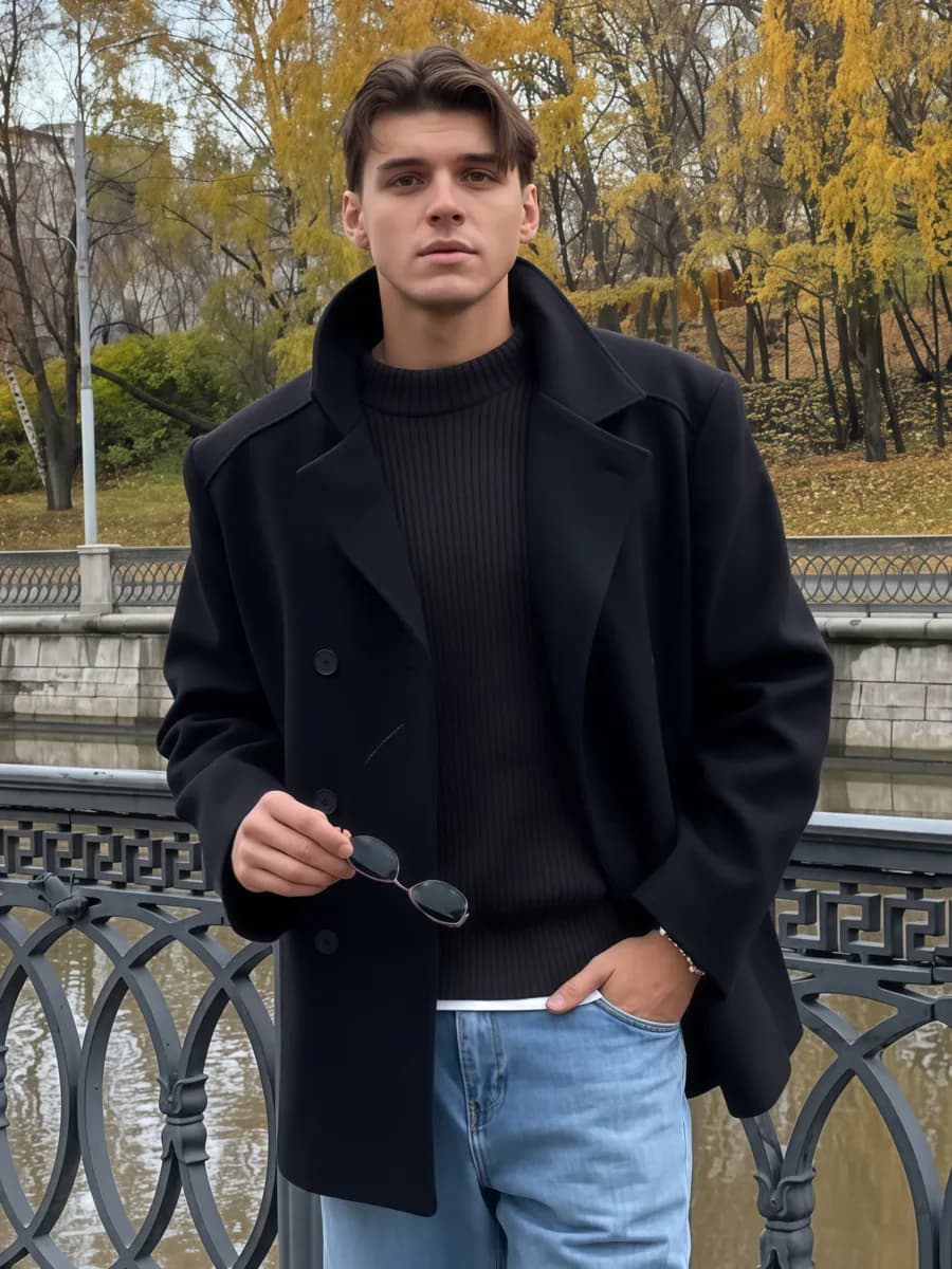 Пальто весеннее двубортное