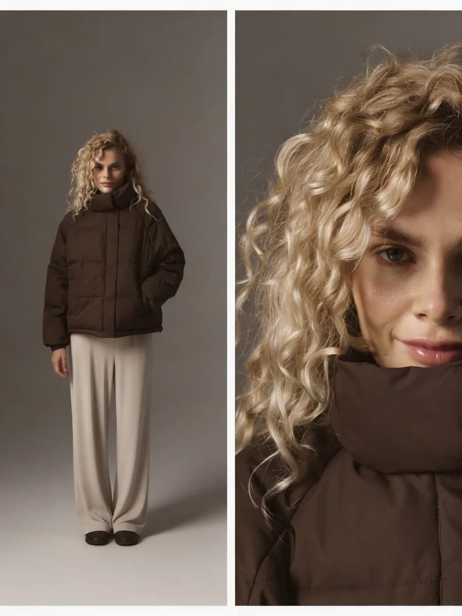 Куртка демисезонная оверсайз короткая