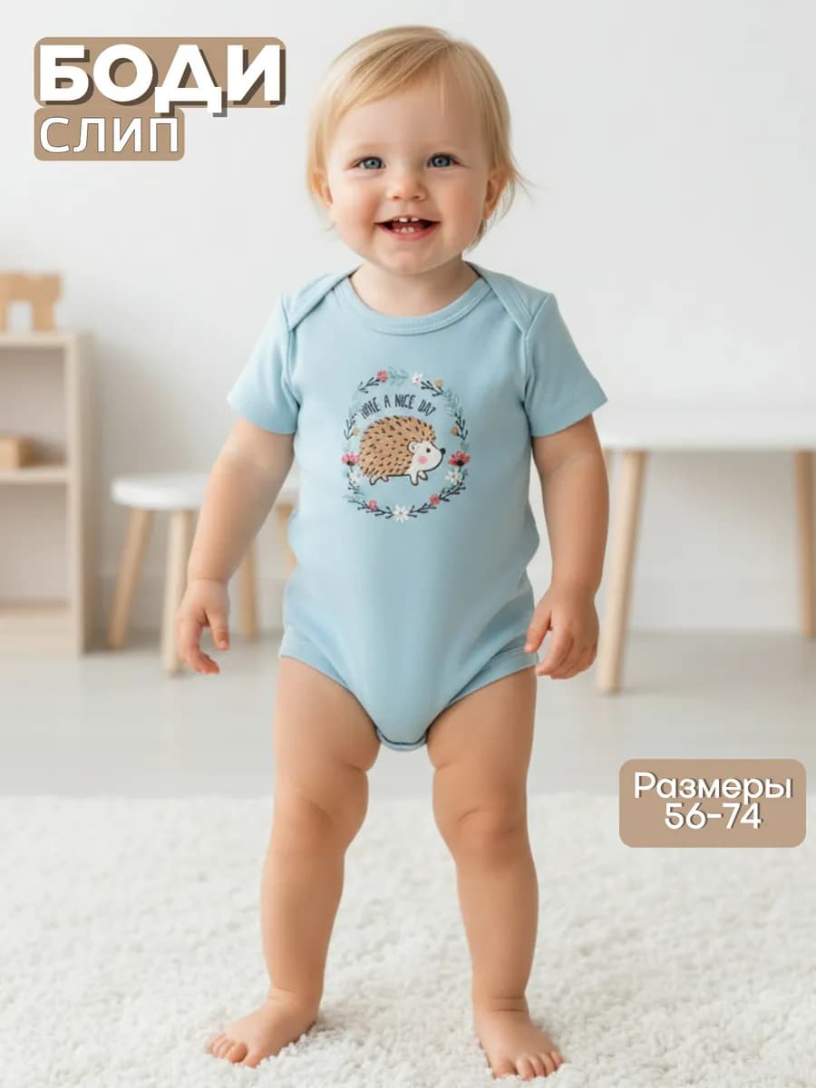 Боди с коротким рукавом для малыша