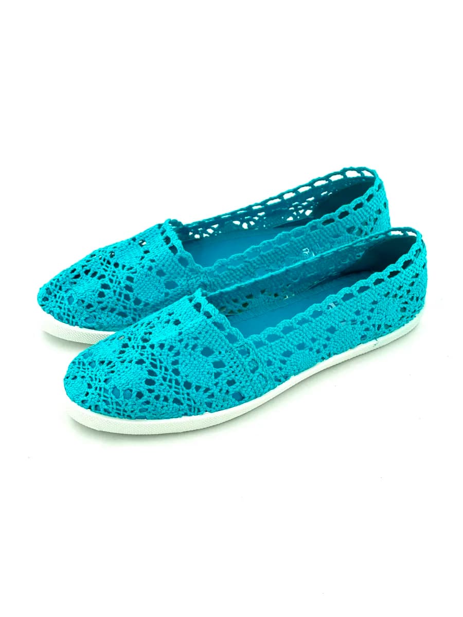 Балетки летние плетеные слипоны