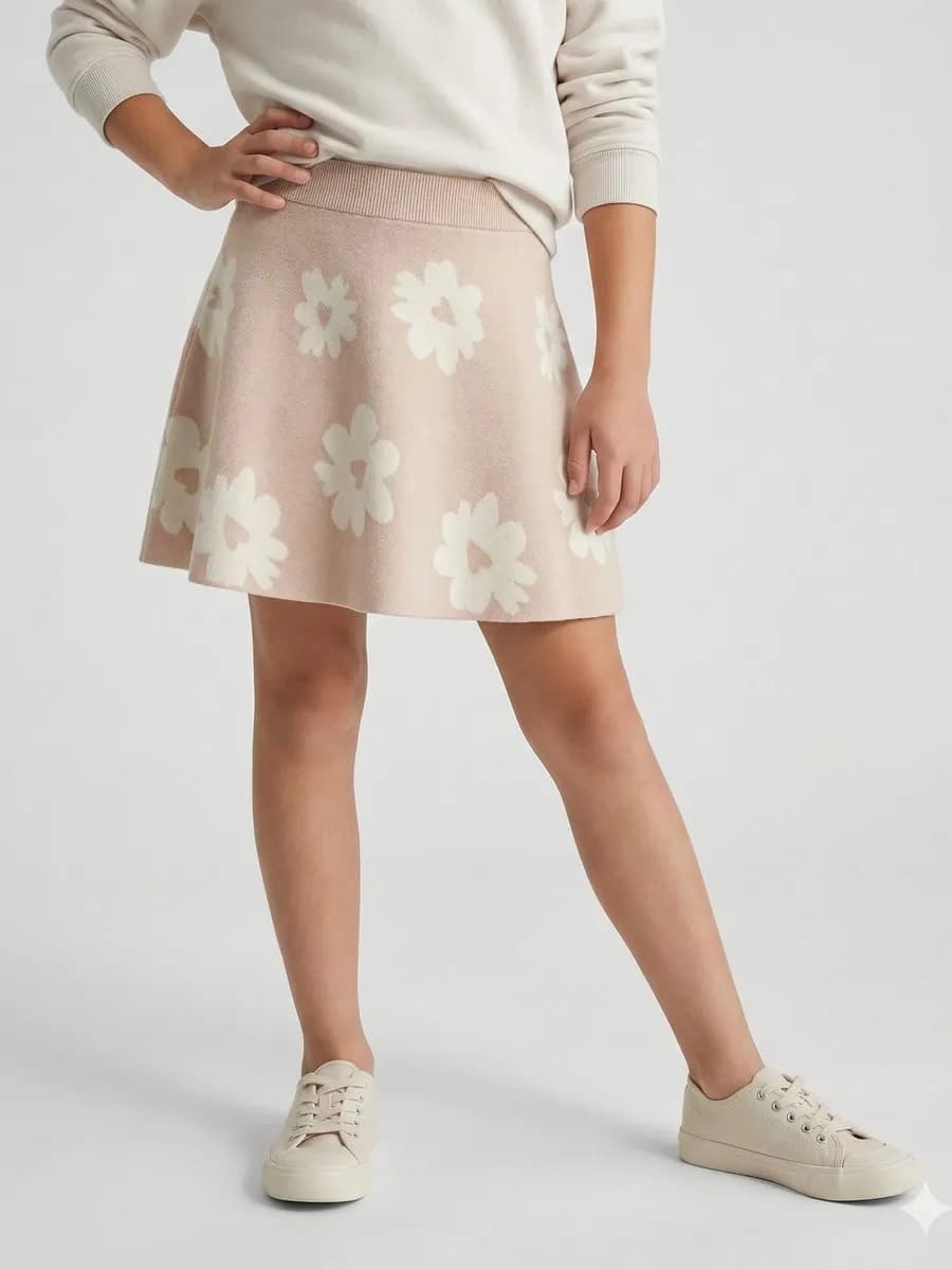 Юбка для девочки нарядная трикотажная