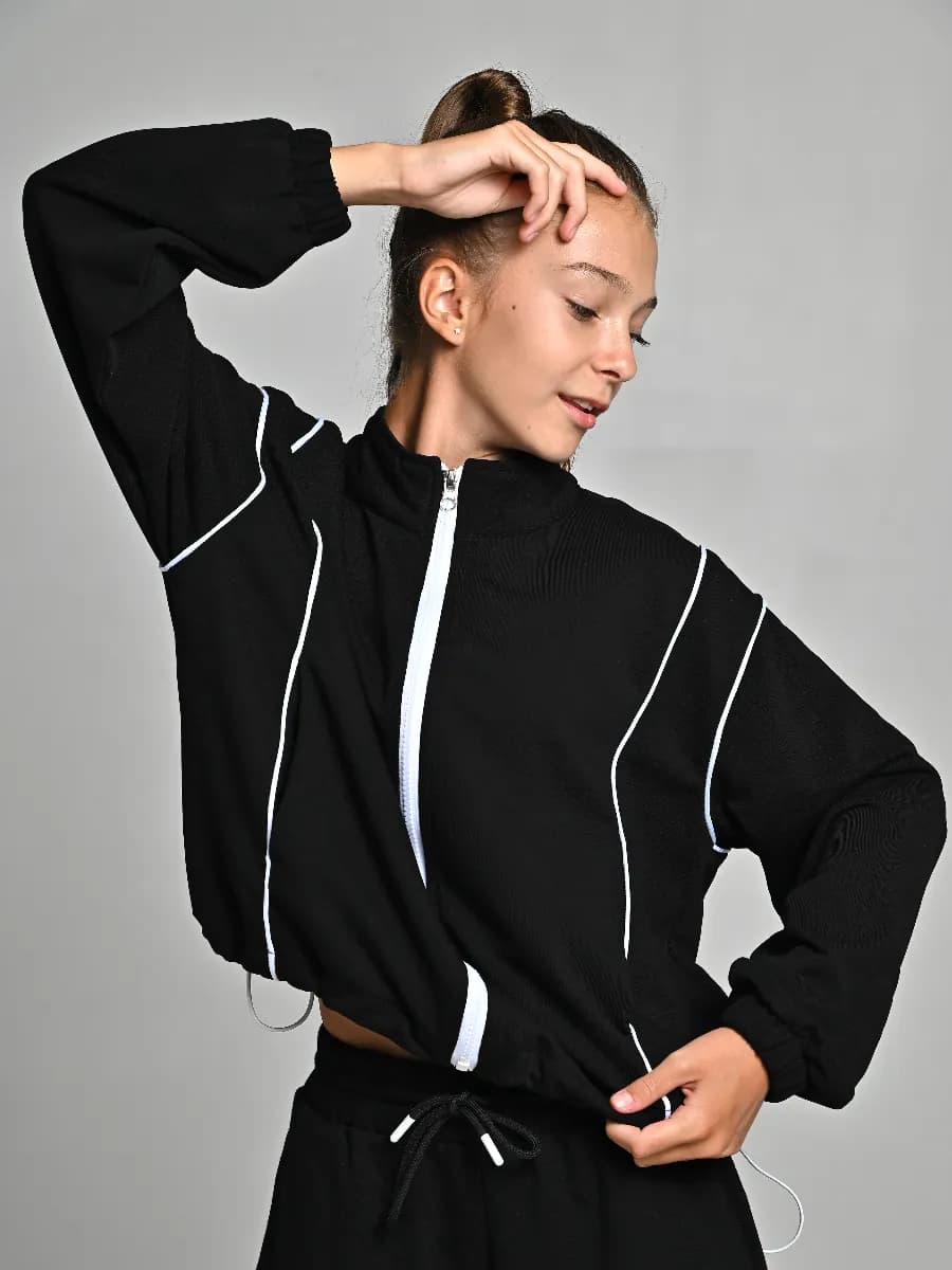 Спортивная толстовка на молнии для школы зипка