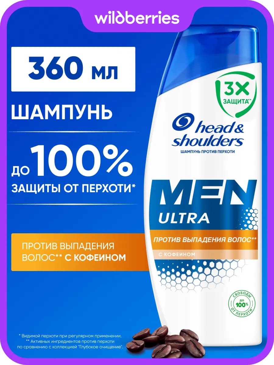 Шампунь для волос мужской Против выпадения волос 360 мл